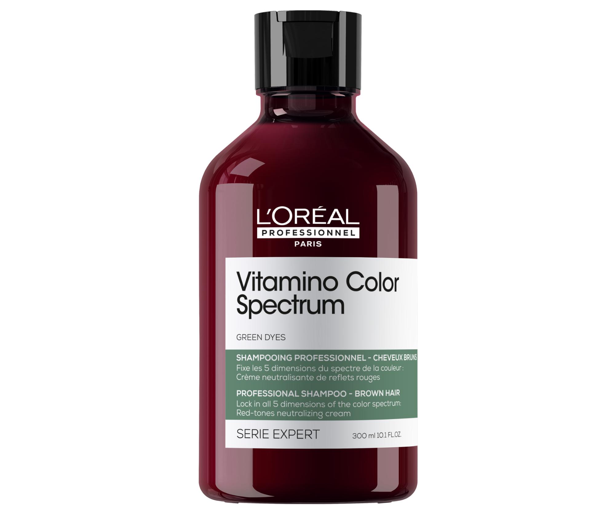 E-shop Zelený šampón na neutralizáciu červených tónov Loréal Professionnel Serie Expert Vitamino Color Spectrum - 300 ml - L’Oréal Professionnel + darček zad