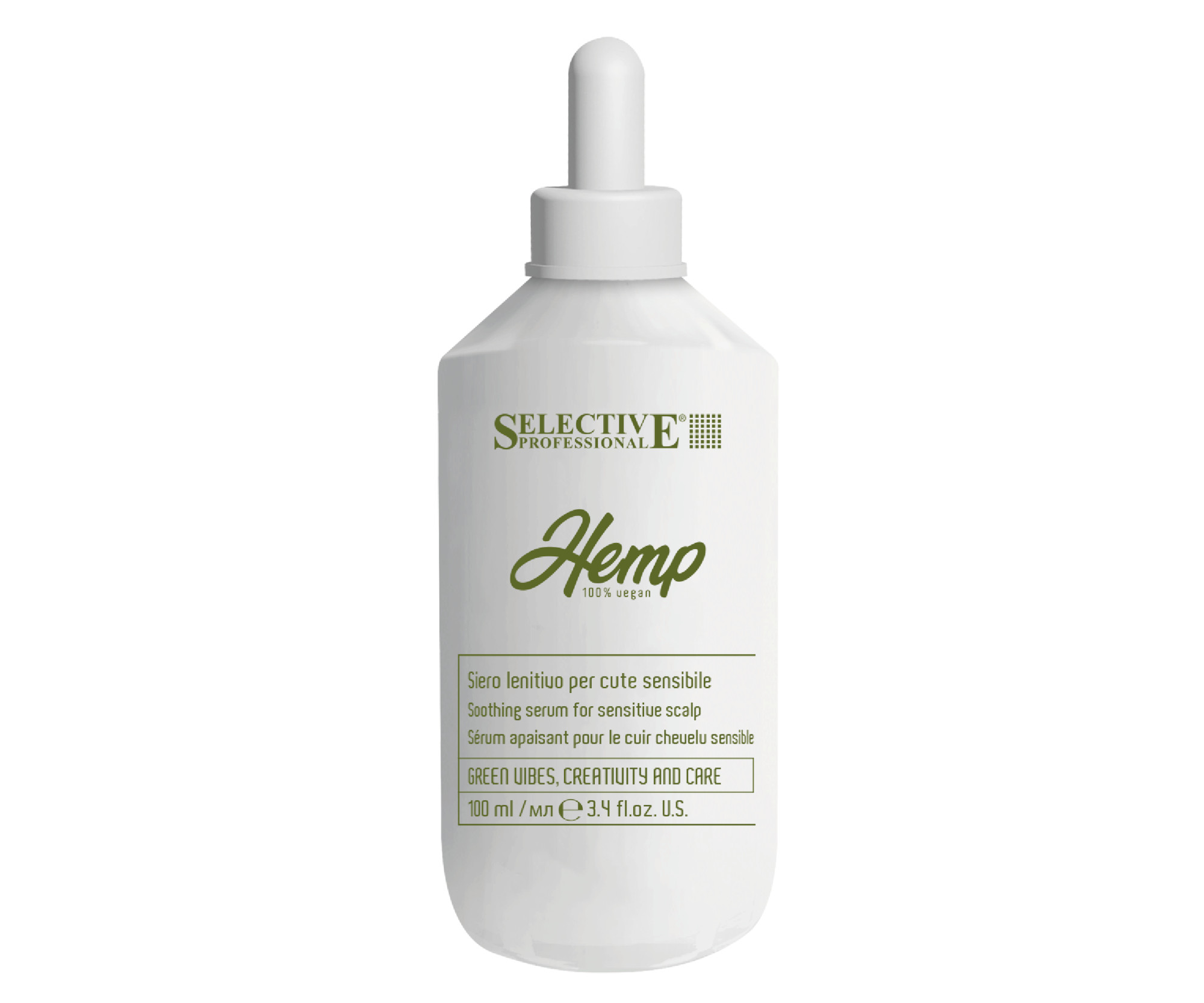 E-shop Bezoplachové zklidňující sérum pro citlivou pokožku hlavy Selective Professional Hemp Lenitive Soothing Serum - 100 ml + darček zadarmo