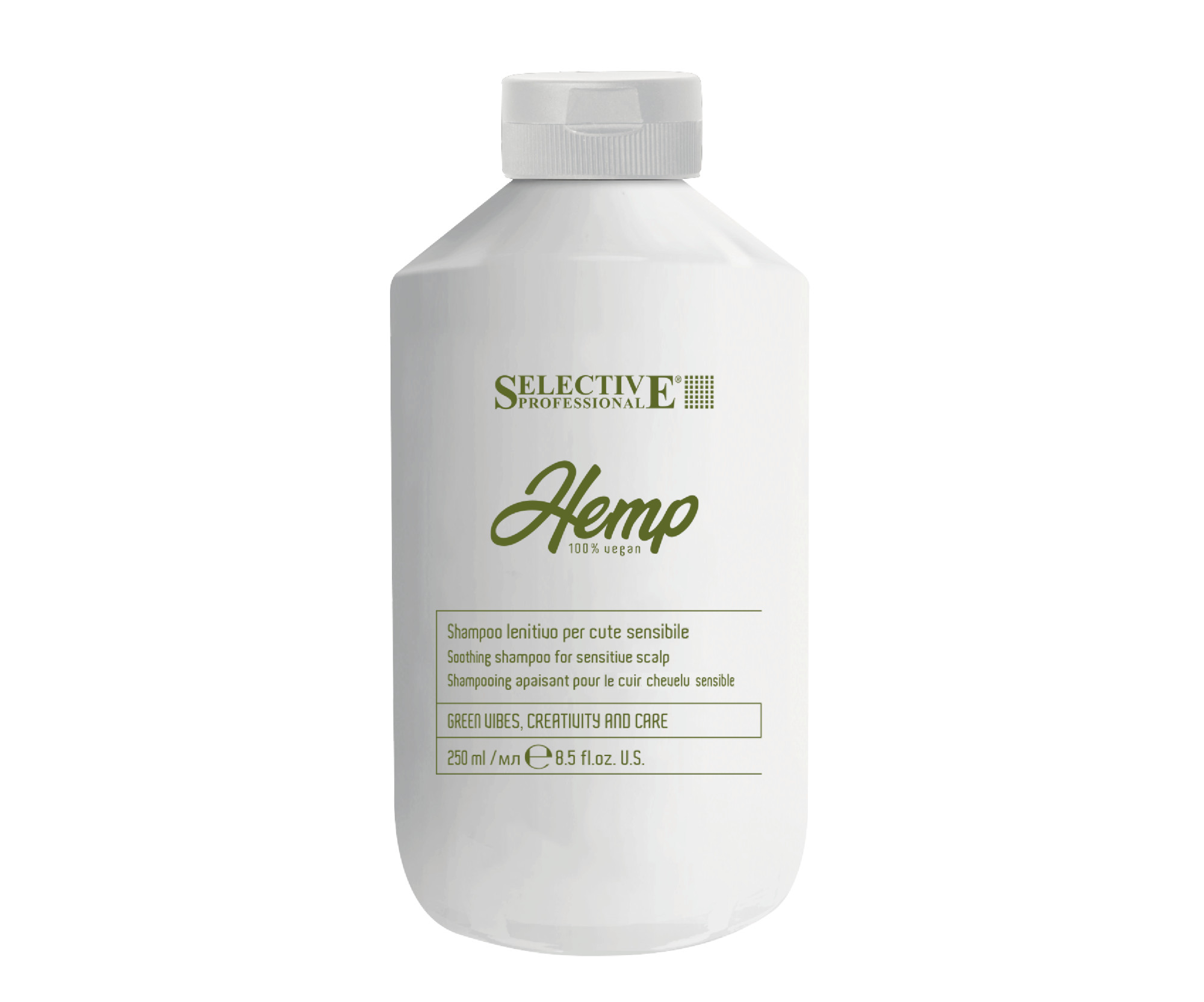 E-shop Upokojujúci šampón pre citlivú pokožku hlavy Selective Professional Hemp Shampoo Lenitive - 250 ml + darček zadarmo