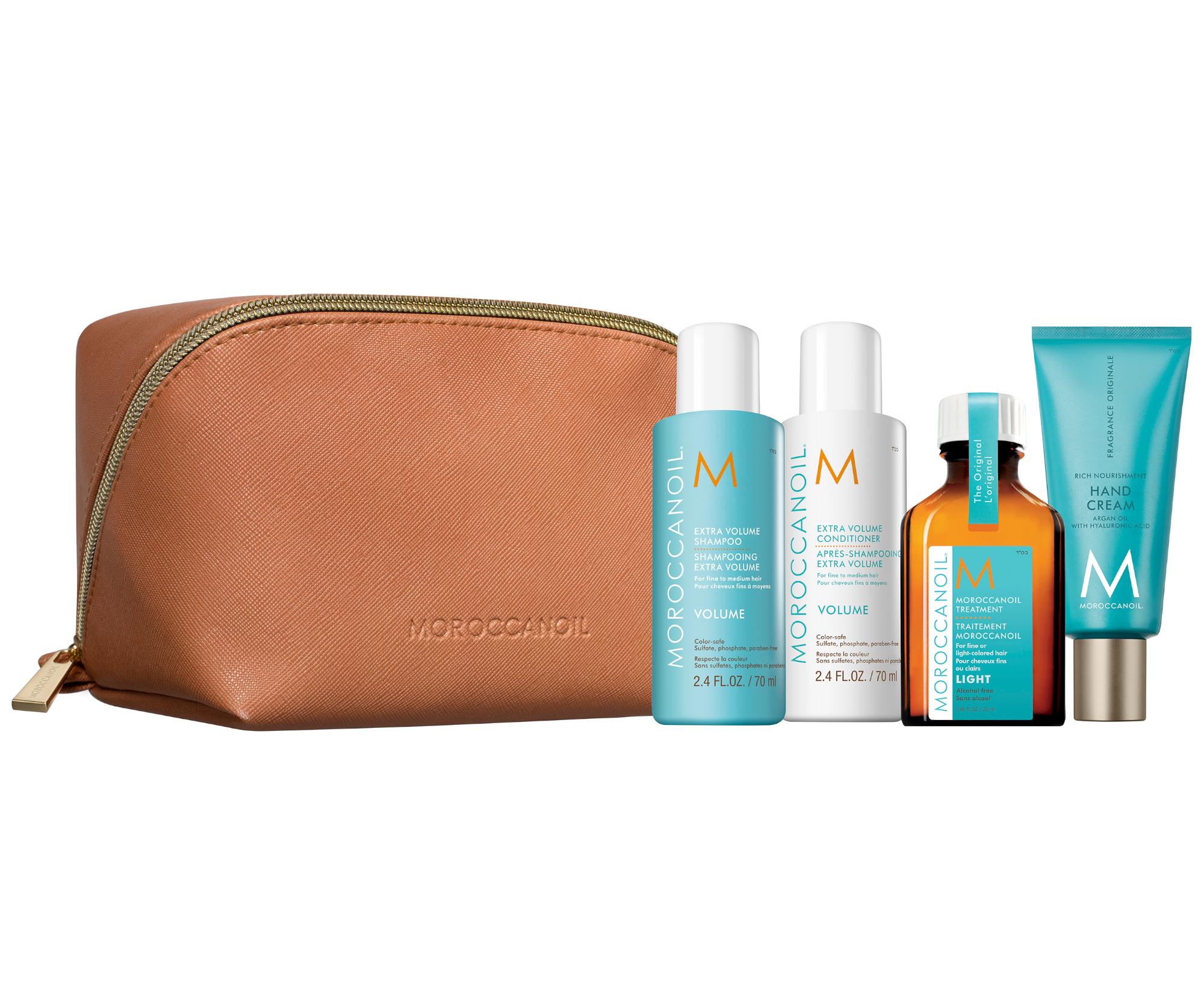 E-shop Cestovná sada pre objem jemných vlasov Moroccanoil Travel Set Volume + taštička zadarmo + darček zadarmo