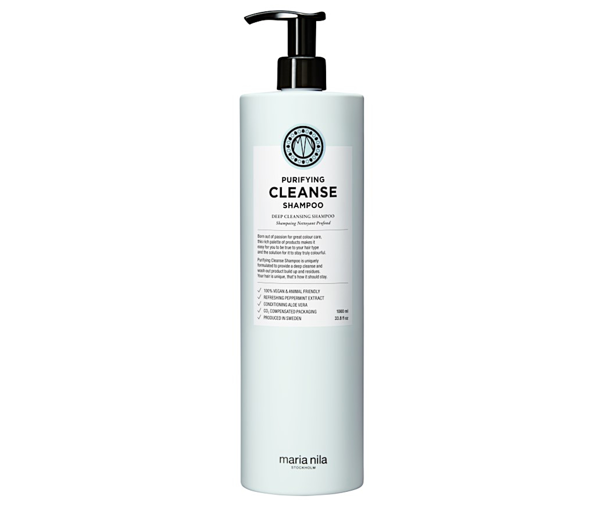 E-shop Hĺbkovo čistiaci šampón pre všetky typy vlasov Maria Nila Purifying Cleanse Shampoo - 1000 ml + darček zadarmo