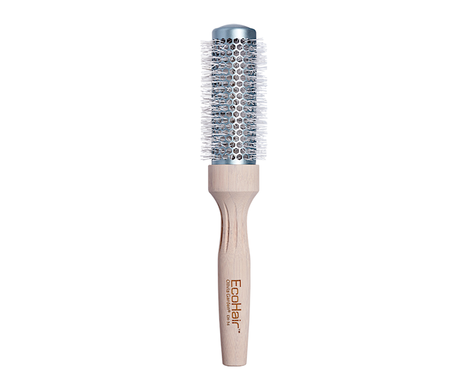 E-shop Okrúhla fúkacia kefa s bambusovou rukoväťou Olivia Garden EcoHair Thermal - 34 mm (EH-TH34) + darček zadarmo