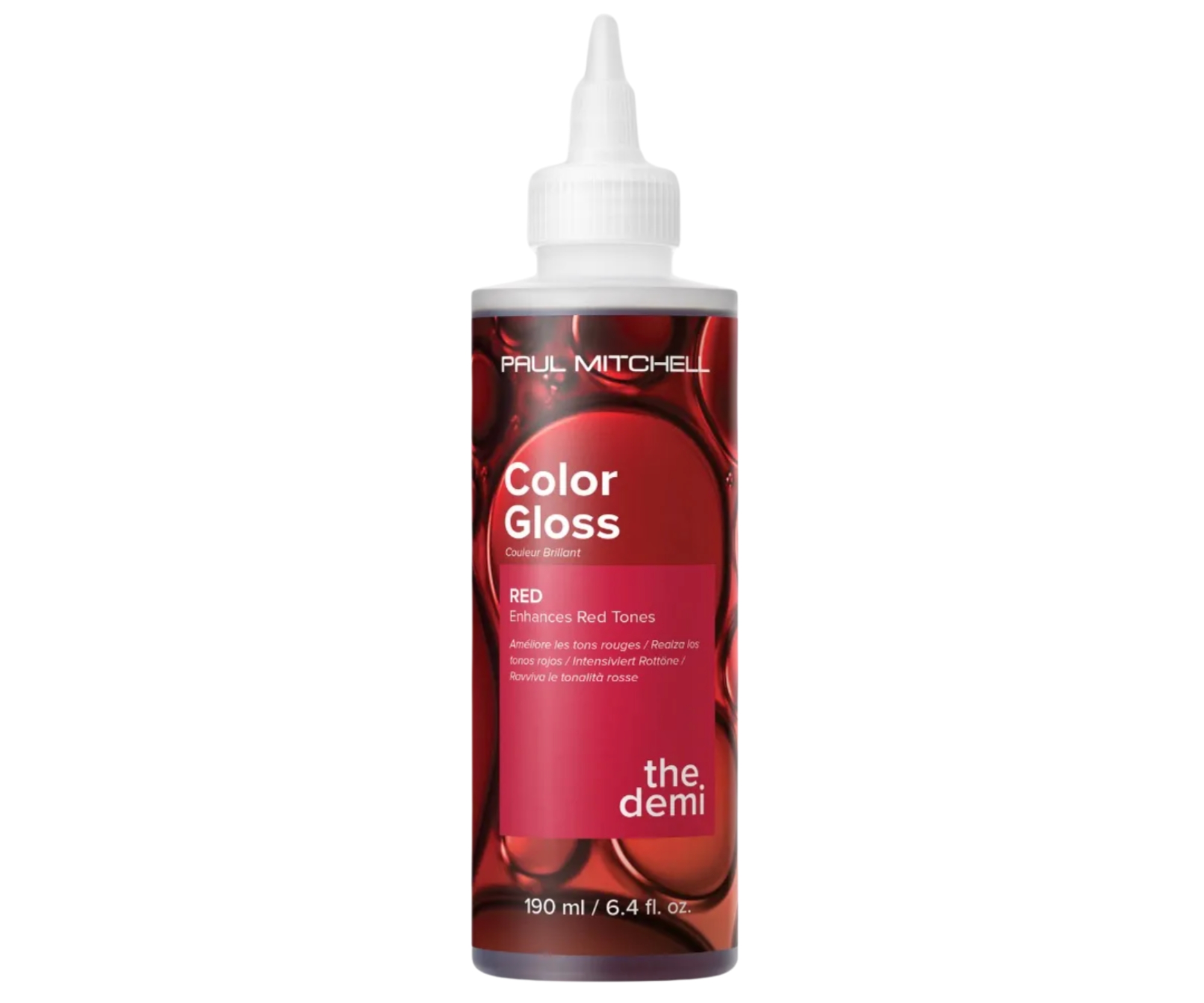 E-shop Farebný toner na lesk a osvieženie farby vlasov Paul Mitchell The Demi Color Gloss Red - 190 ml, červený + darček zadarmo