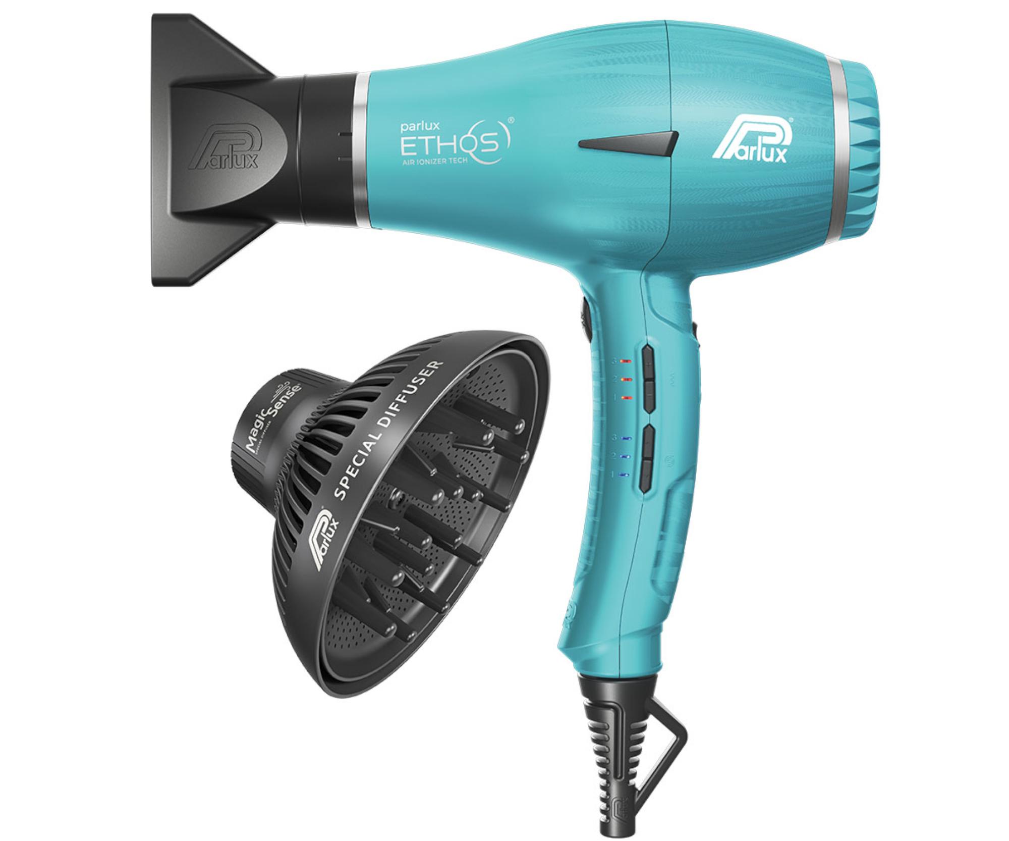 E-shop Profesionálny fén na vlasy s difuzérom Parlux Ethos - 2300 W, azúrový (P ALY-ES/1) + darček zadarmo
