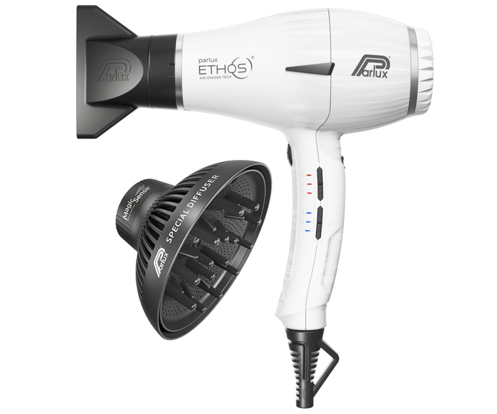E-shop Profesionálny fén na vlasy s difuzérom Parlux Ethos - 2300 W, biely + darček zadarmo