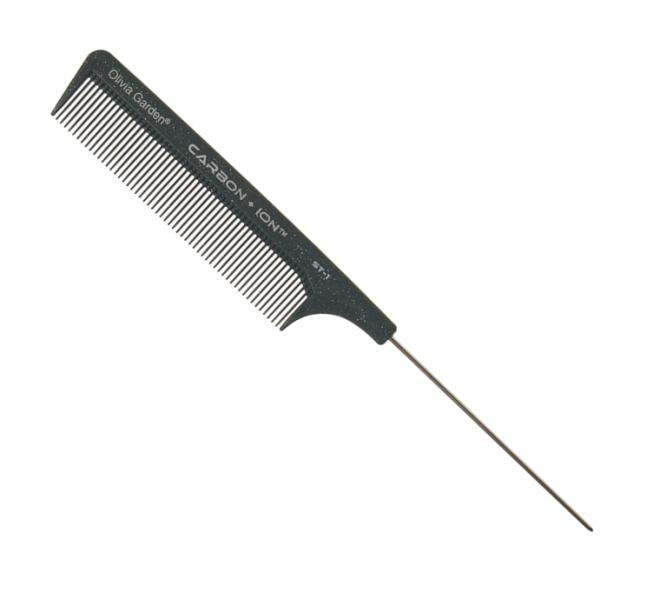 E-shop Tupírovací hrebeň s kovovým hrotom Olivia Garden Carbon ST-1 (2032846) + darček zadarmo
