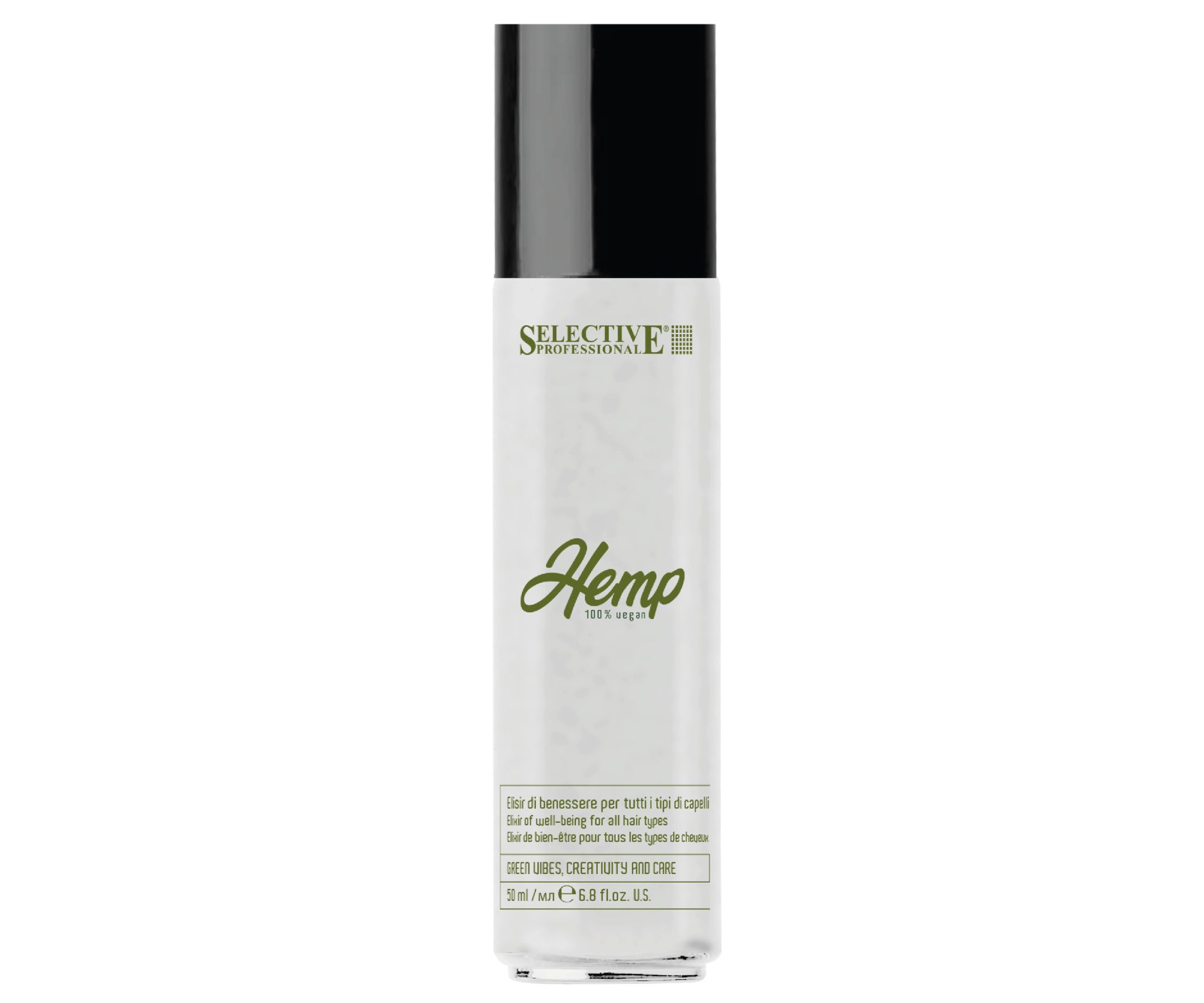E-shop Bezoplachová hydratačná olejová starostlivosť pre všetky typy vlasov Selective Professional Hemp Elixir Of Well-Being - 50 ml + darček zadarmo