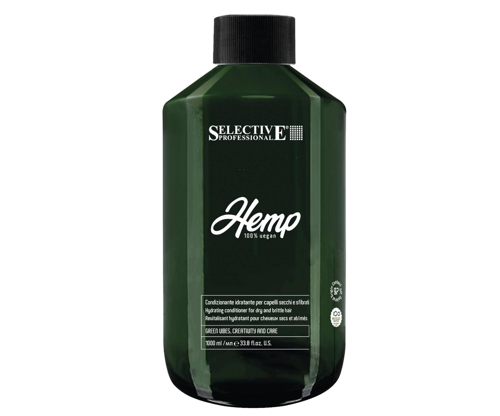 E-shop Hydratačný kondicionér pre suché a lámavé vlasy Selective Professional Hemp Hydrating conditioner - 1000 ml + darček zadarmo