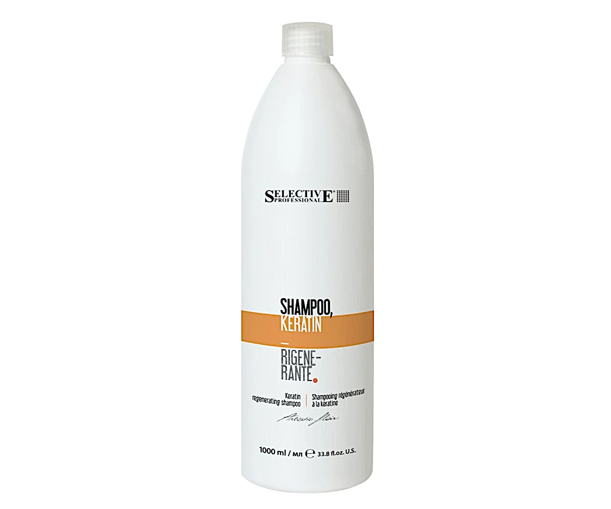 E-shop Regeneračný keratínový šampón pre suché a poškodené vlasy Selective Professional Artistic Flair Shampoo Keratin - 1000 ml + darček zadarmo