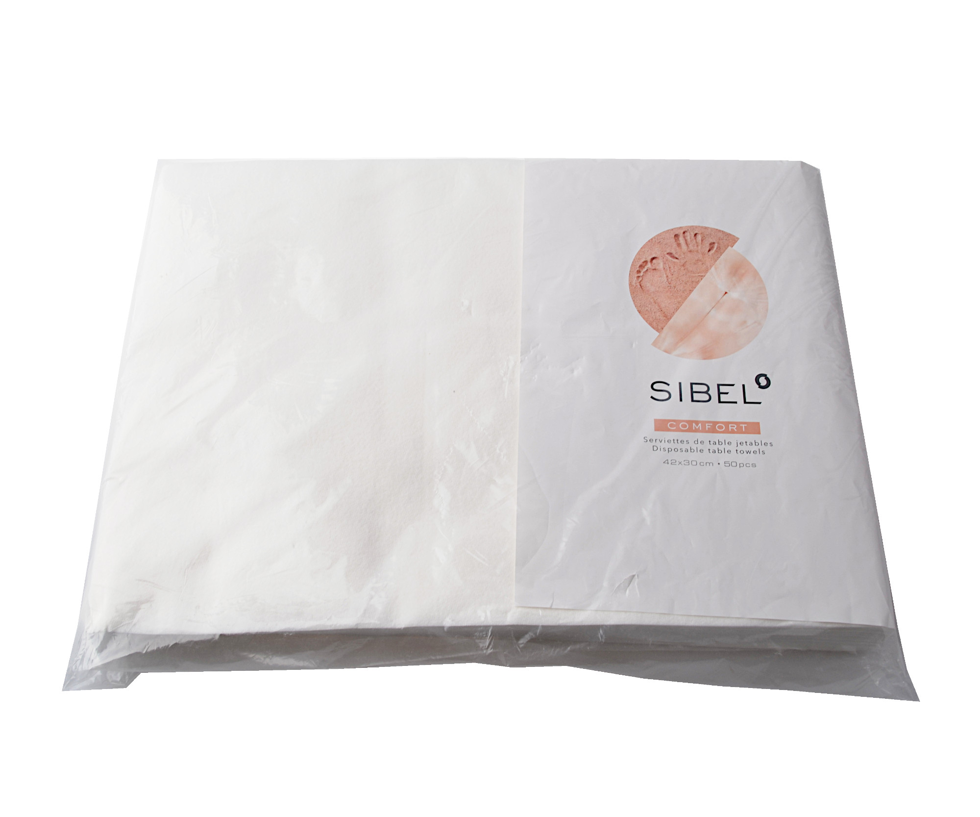 E-shop Jednorazové utierky na manikúru Sibel Comfort - 42 x 30 cm, 50 ks (3400601) + darček zadarmo