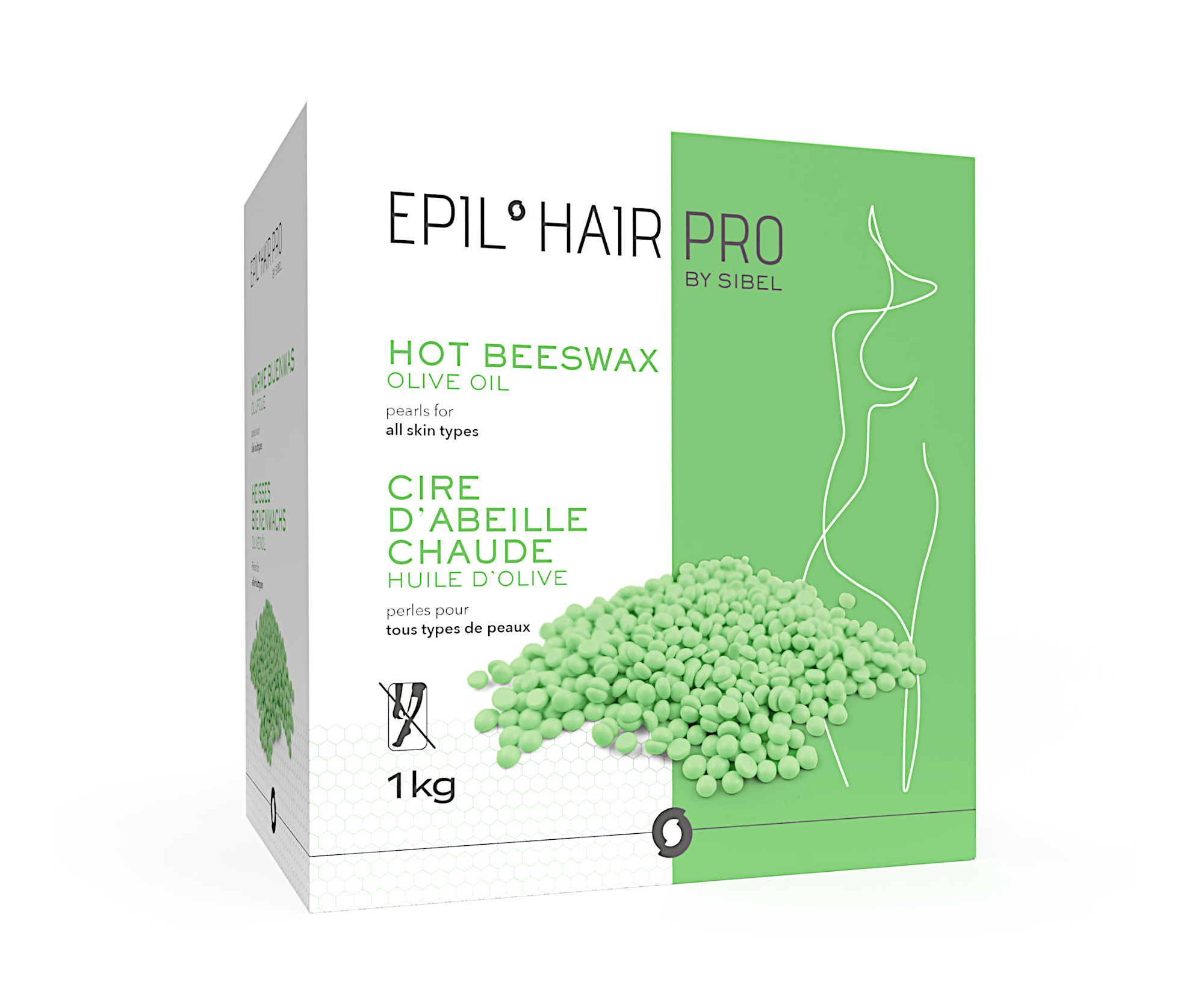 E-shop Depilačný vosk pre všetky typy pleti Sibel Hot Beeswax Pearls - olivový, 1000 g (7410446) + darček zadarmo
