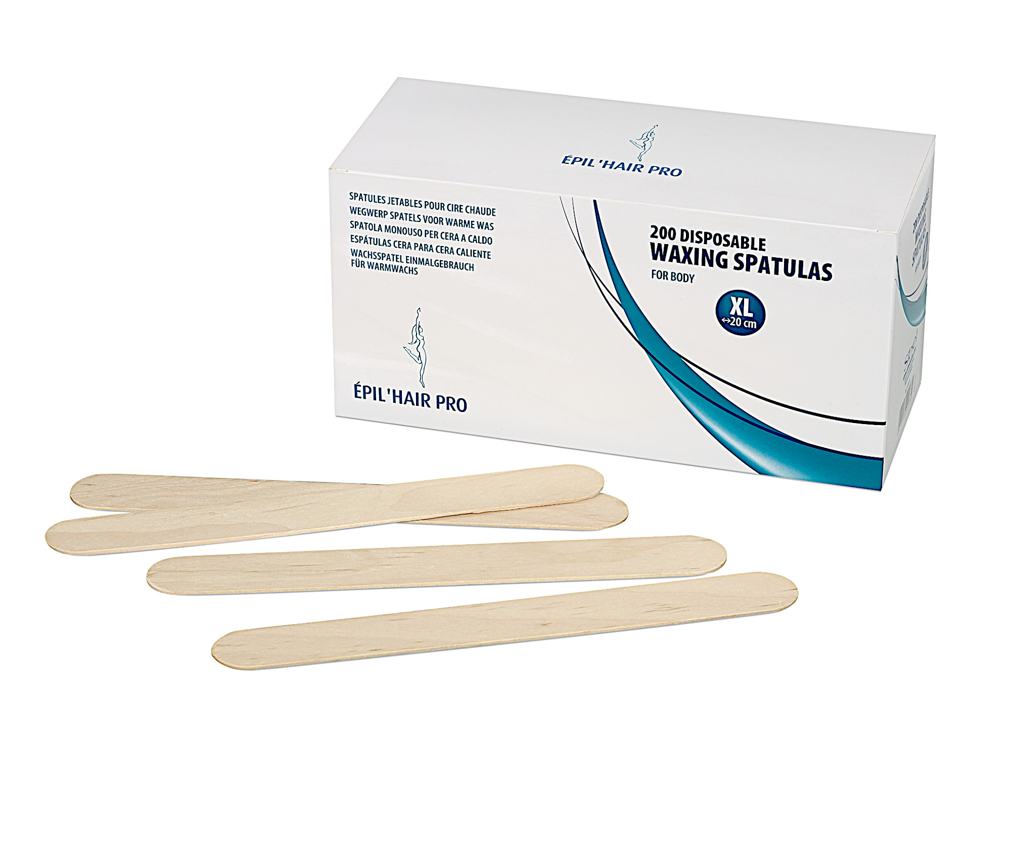 E-shop Špachtle na depiláciu Sibel Waxing Spatulas XL - 200x25 mm, 200 ks (7410515) + darček zadarmo