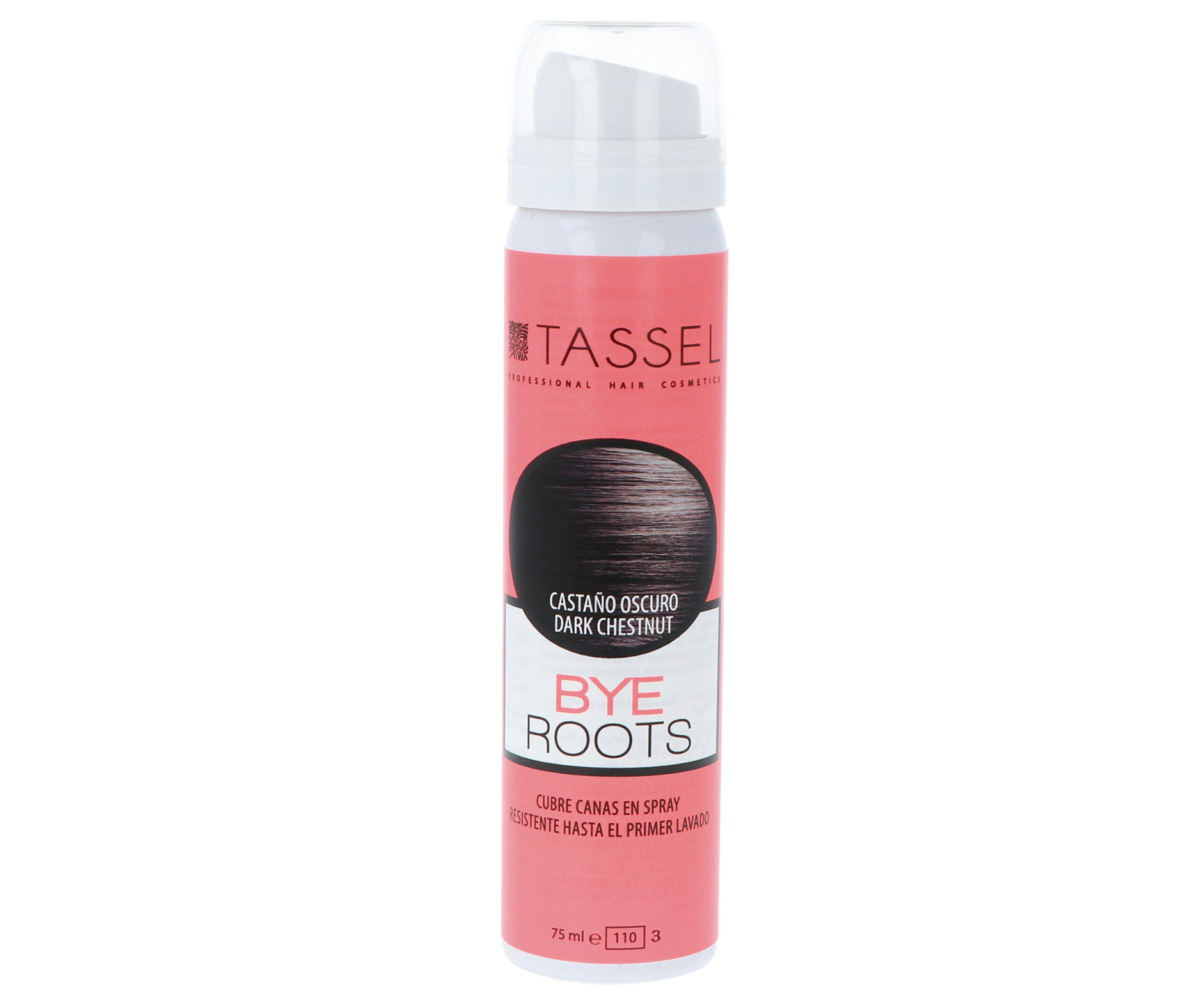 E-shop Sprej na zakrytie odrastov Tassel Cosmetics Bye Roots - 75 ml, tmavo gaštanová (07277/67) + darček zadarmo