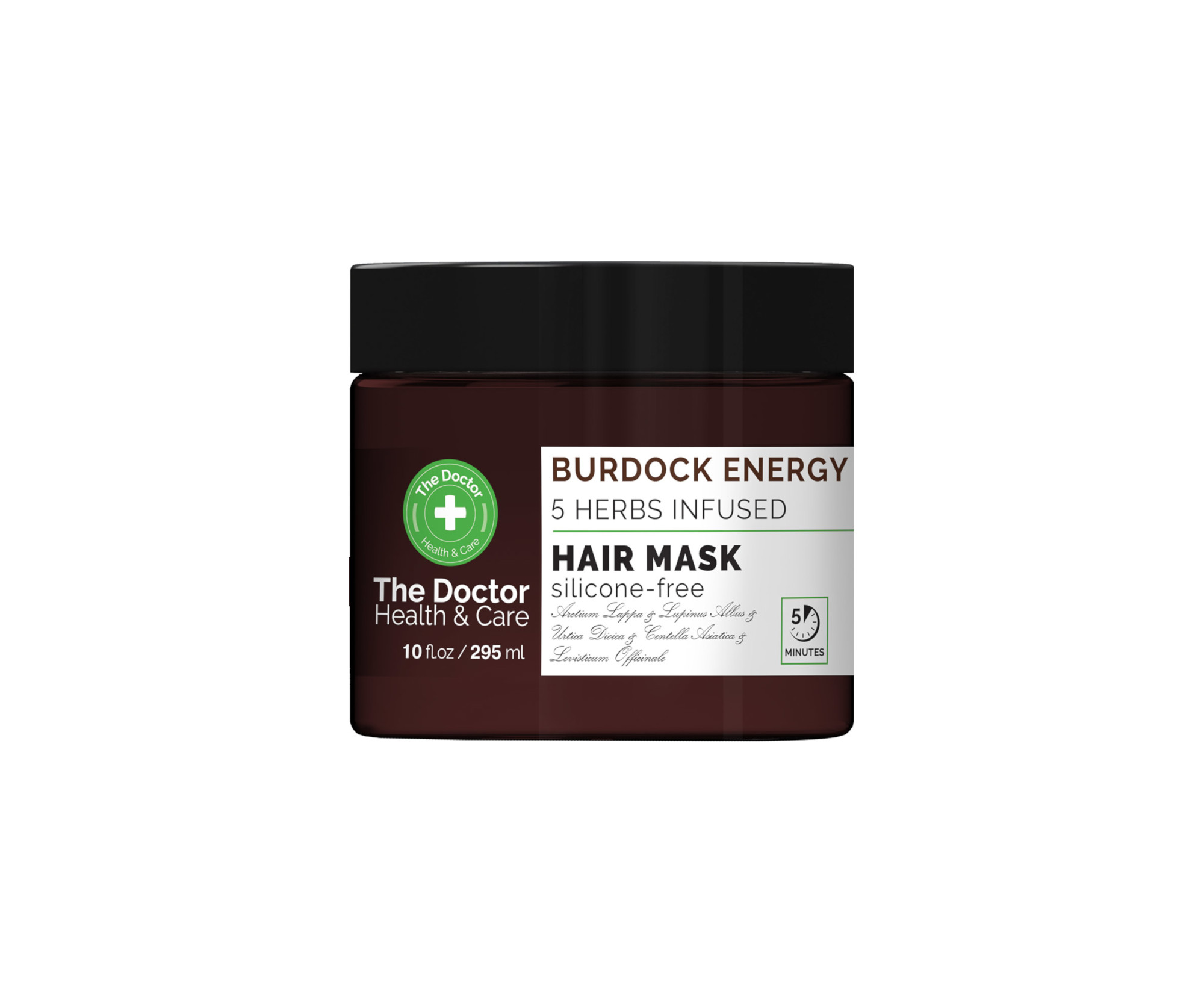E-shop Vitalizujúca maska proti padaniu vlasov The Doctor Burdock Energy 5 Herbs Infused Hair Mask - 295 ml
