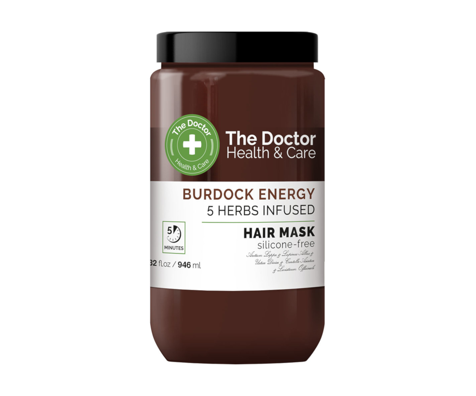 E-shop Vitalizujúca maska proti padaniu vlasov The Doctor Burdock Energy 5 Herbs Infused Hair Mask - 946 ml + darček zadarmo