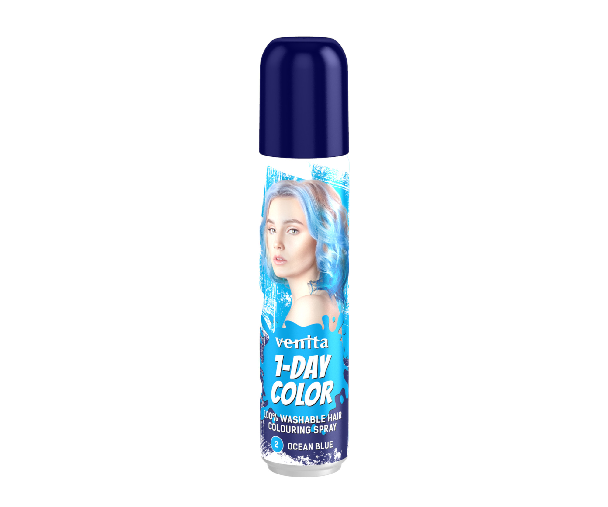 E-shop Farebný sprej na vlasy Venita 1-Day Color Ocean Blue - 50 ml, oceánovo modrá (COB02)