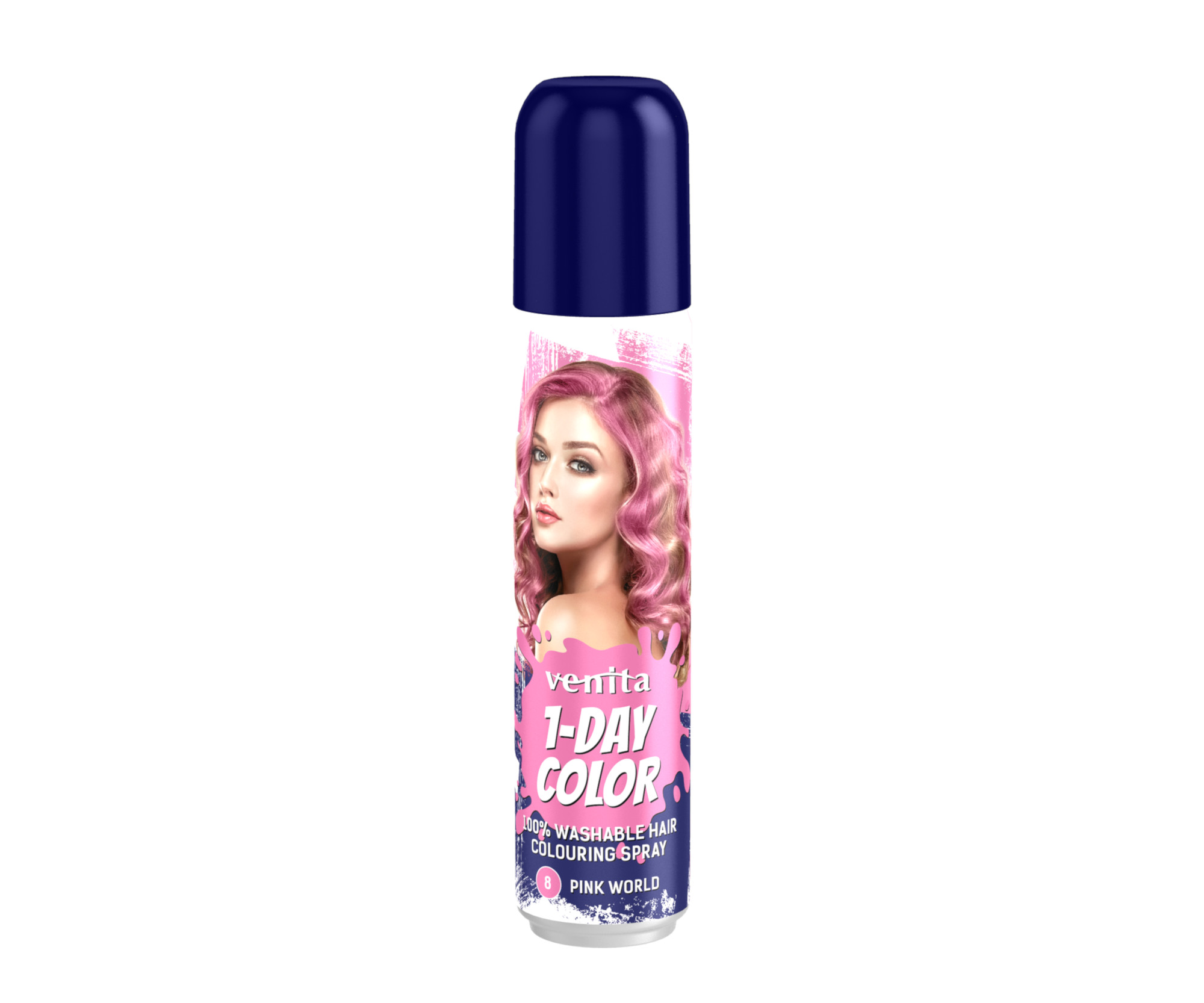 E-shop Farebný sprej na vlasy Venita 1-Day Color Pink World - 50 ml, ružová (CPW08)