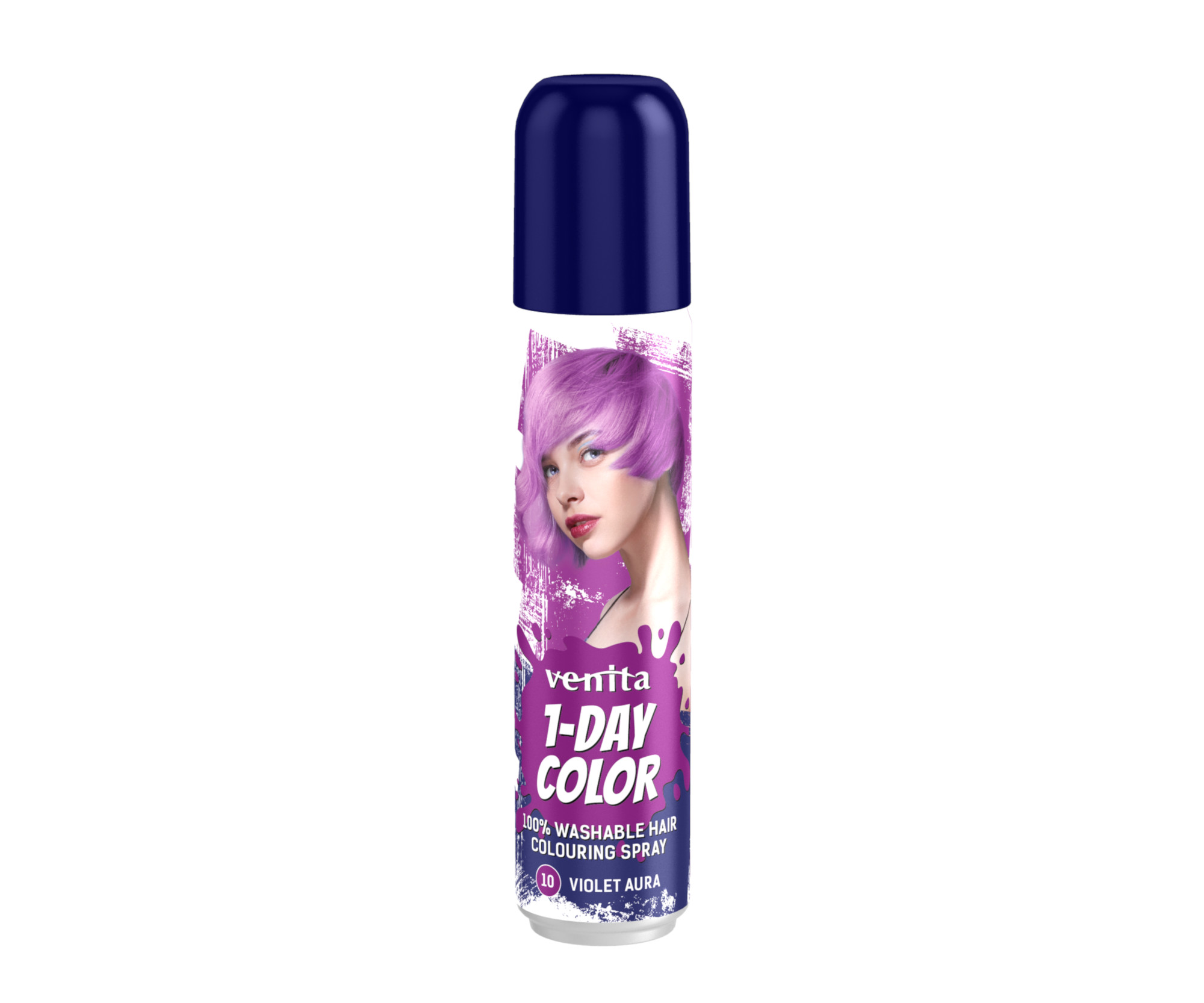 E-shop Farebný sprej na vlasy Venita 1-Day Color Violet Aura - 50 ml, fialová (CVA10)