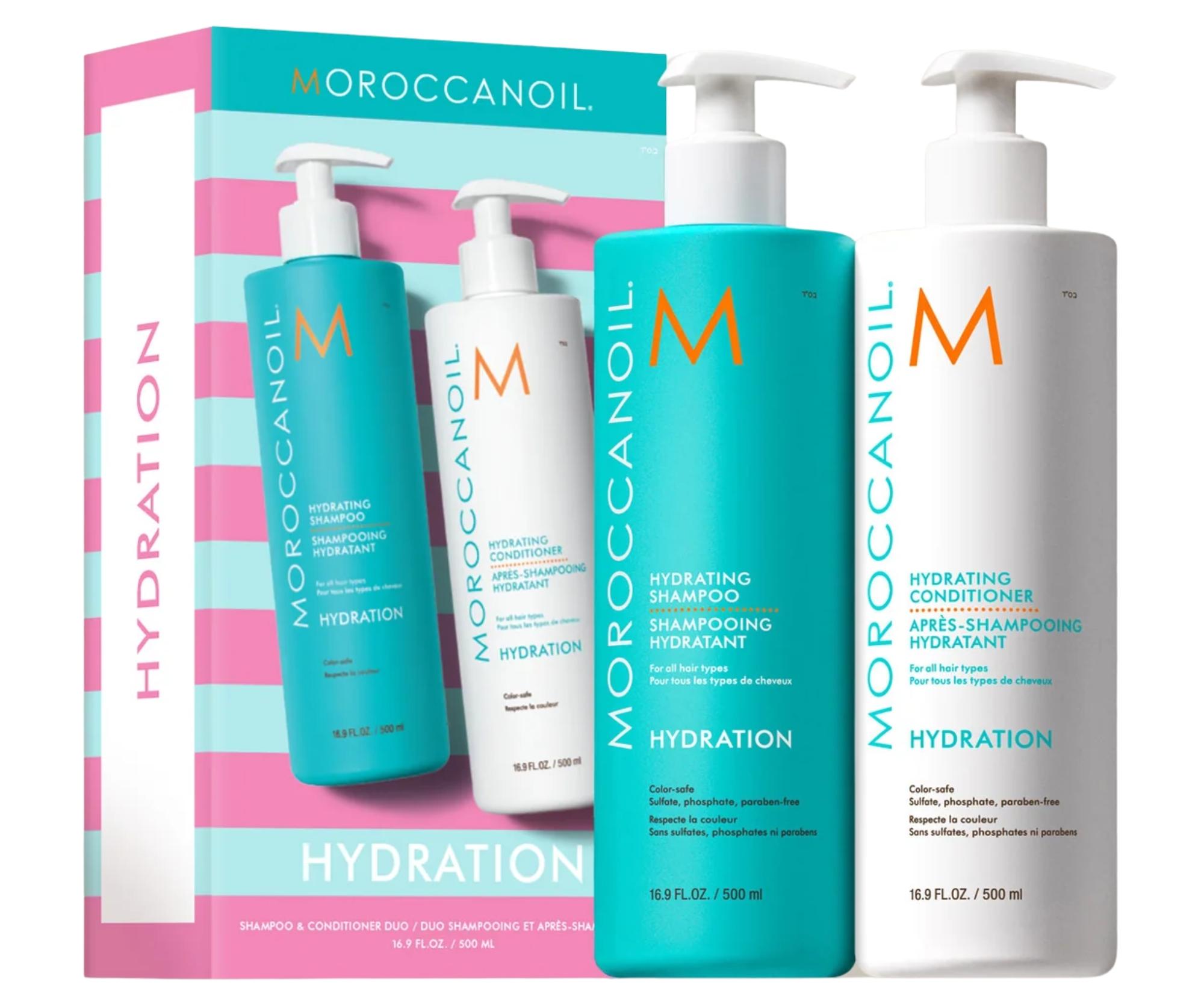 E-shop Darčeková sada na hydratáciu suchých vlasov Moroccanoil Hydration Duo - 2 x 500 ml + darček zadarmo