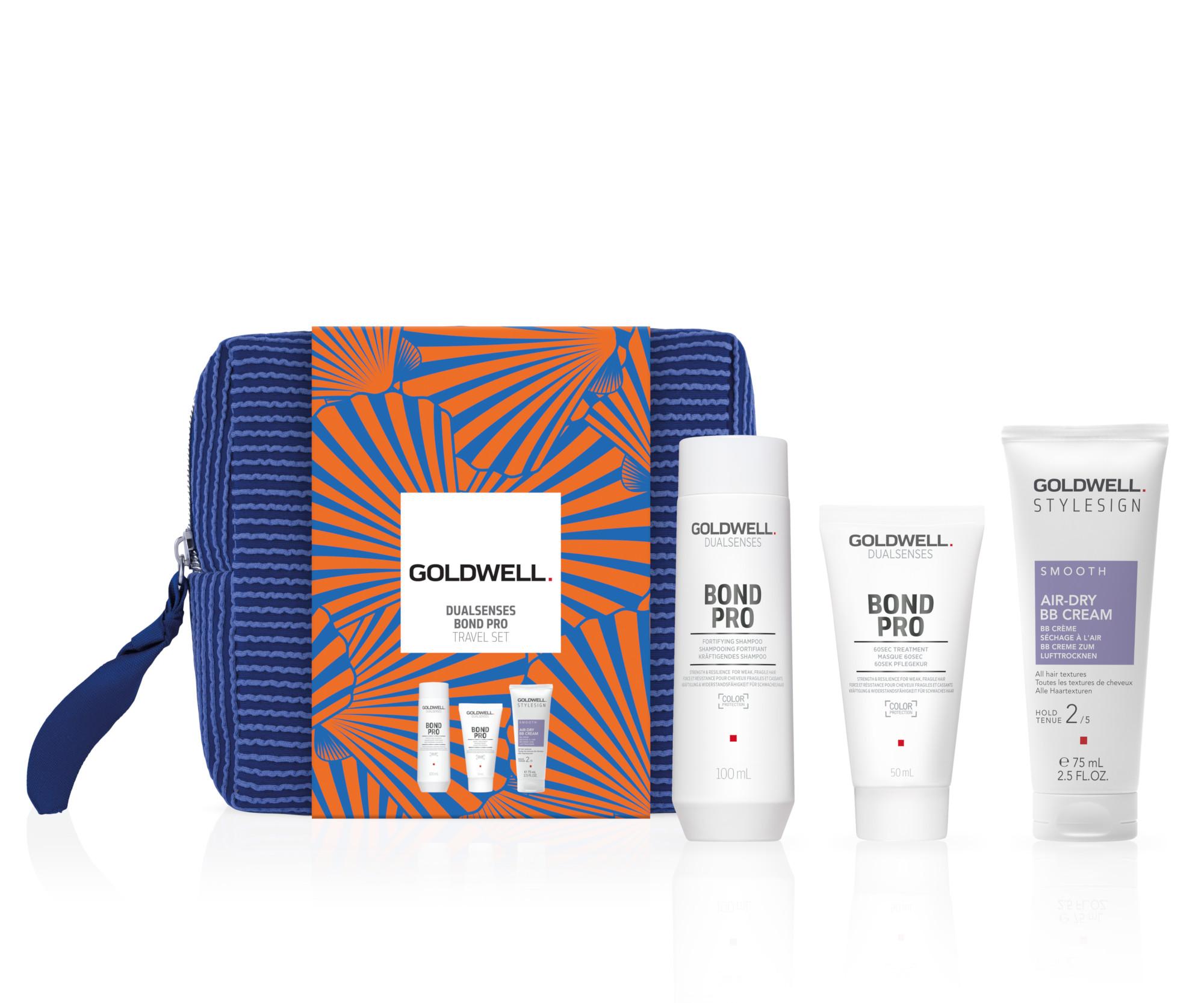 E-shop Cestovná sada pre hĺbkové posilnenie vlasov Goldwell Dualsenses Bond Pro Travel Set + kozmetická taštička zadarmo + darček zadarmo