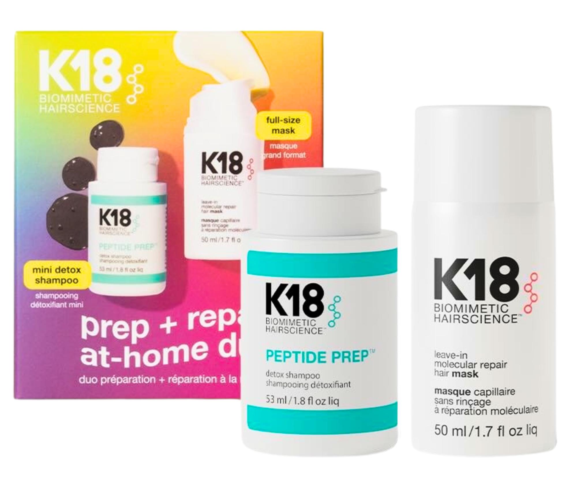 E-shop Regeneračná sada na obnovu poškodených vlasov K18 Prep+Repair At-Home Duo + darček zadarmo