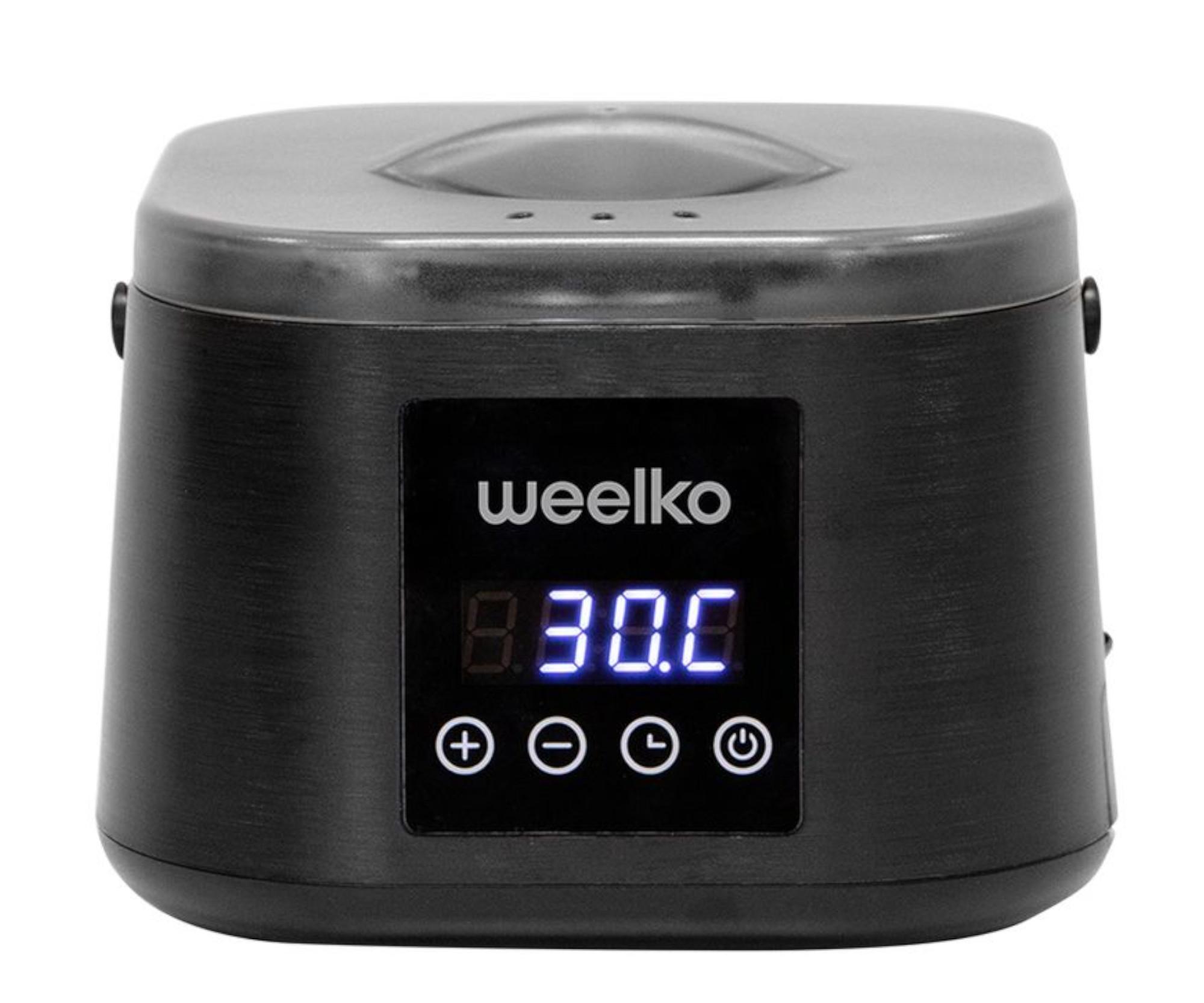 E-shop Ohrievač depilačného vosku s úložným priestorom pre špachtle Weelko Epilspat - 500 ml, čierny + darček zadarmo