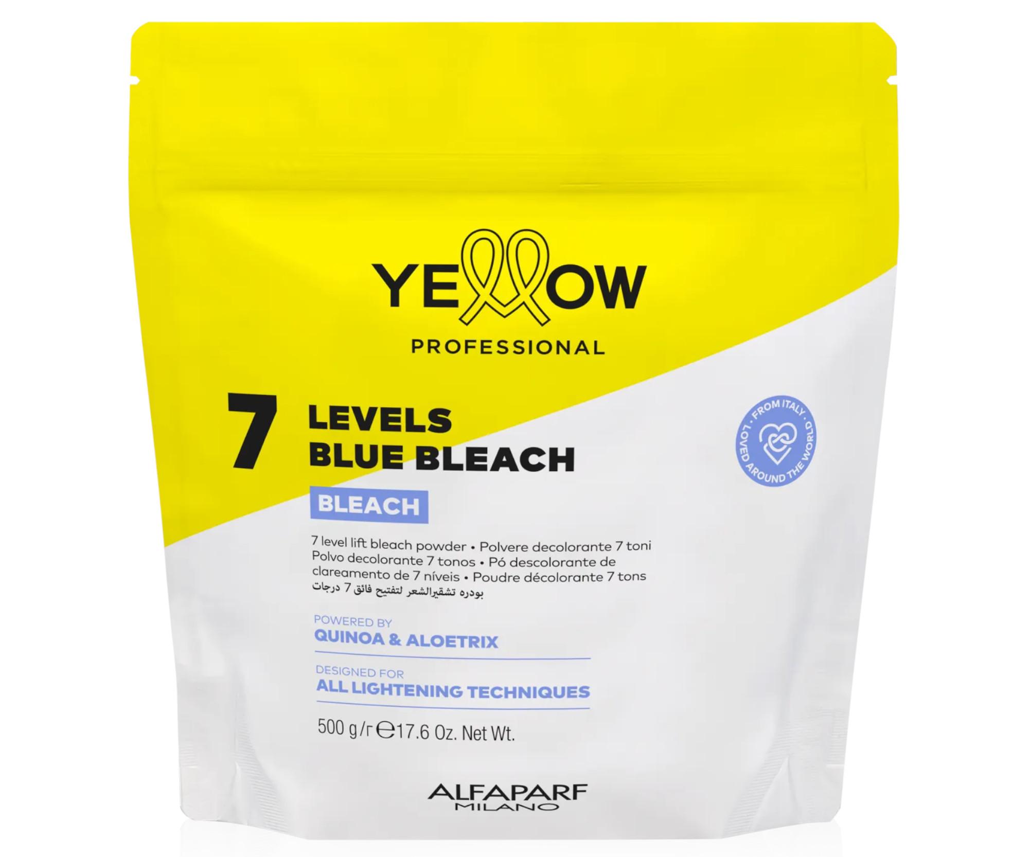 E-shop Zosvetľujúci púder Yellow Professional 7 Levels Blue Bleach - 500 g + darček zadarmo