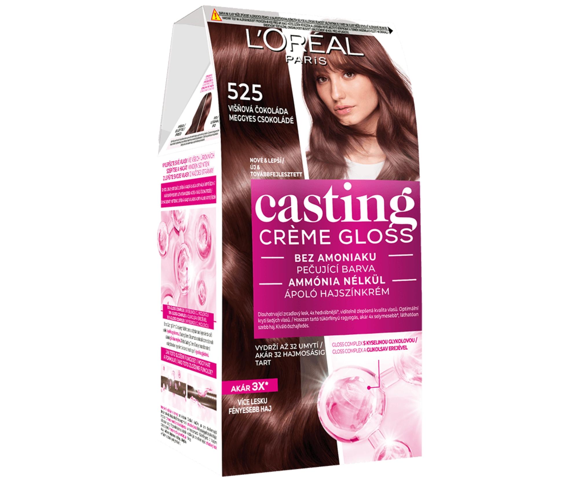 E-shop Preliv bez amoniaku Loréal Casting Créme Gloss - 525 višňová čokoláda - L’Oréal Paris + darček zadarmo