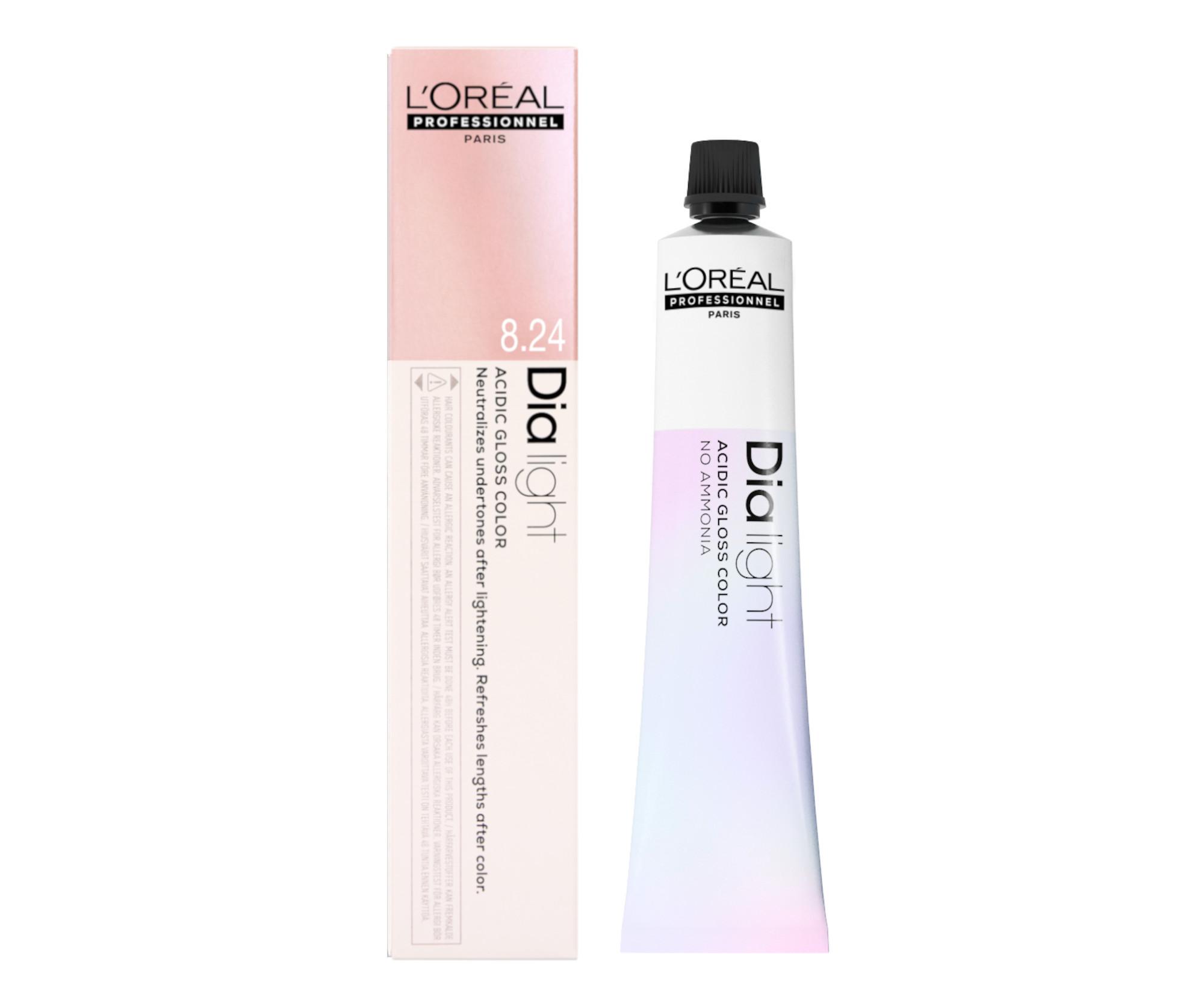 E-shop Preliv na vlasy Loréal Professionnel Dialight 50 ml - odtieň 8.24 blond svetlá dúhová medená - L’Oréal Professionnel + darček zadarmo