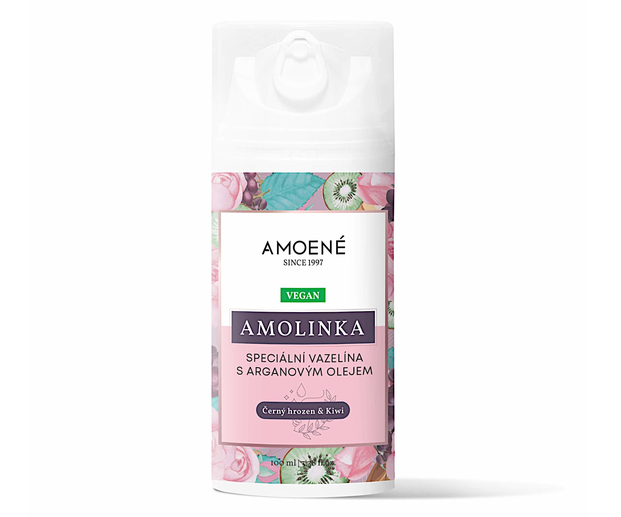 E-shop Kozmetická vazelína s arganovým olejom Amoené Amolinka - čierne hrozno a kiwi, 100 ml (012A0GW100A) + darček zadarmo
