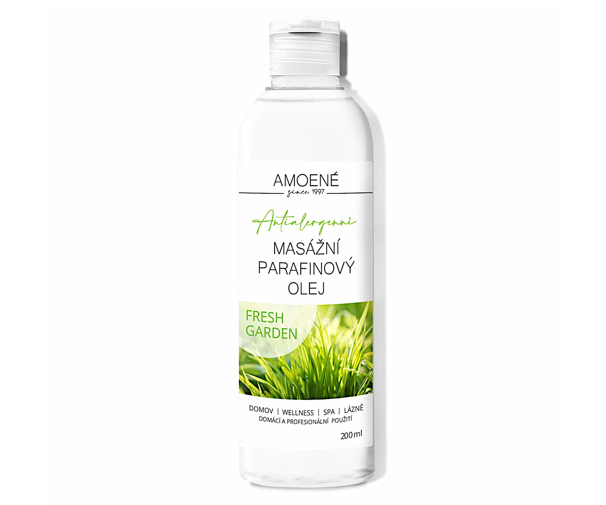 E-shop Masážny parafínový olej Amoené Fresh Garden - svieža záhrada, 200 ml (012A515PFG) + darček zadarmo