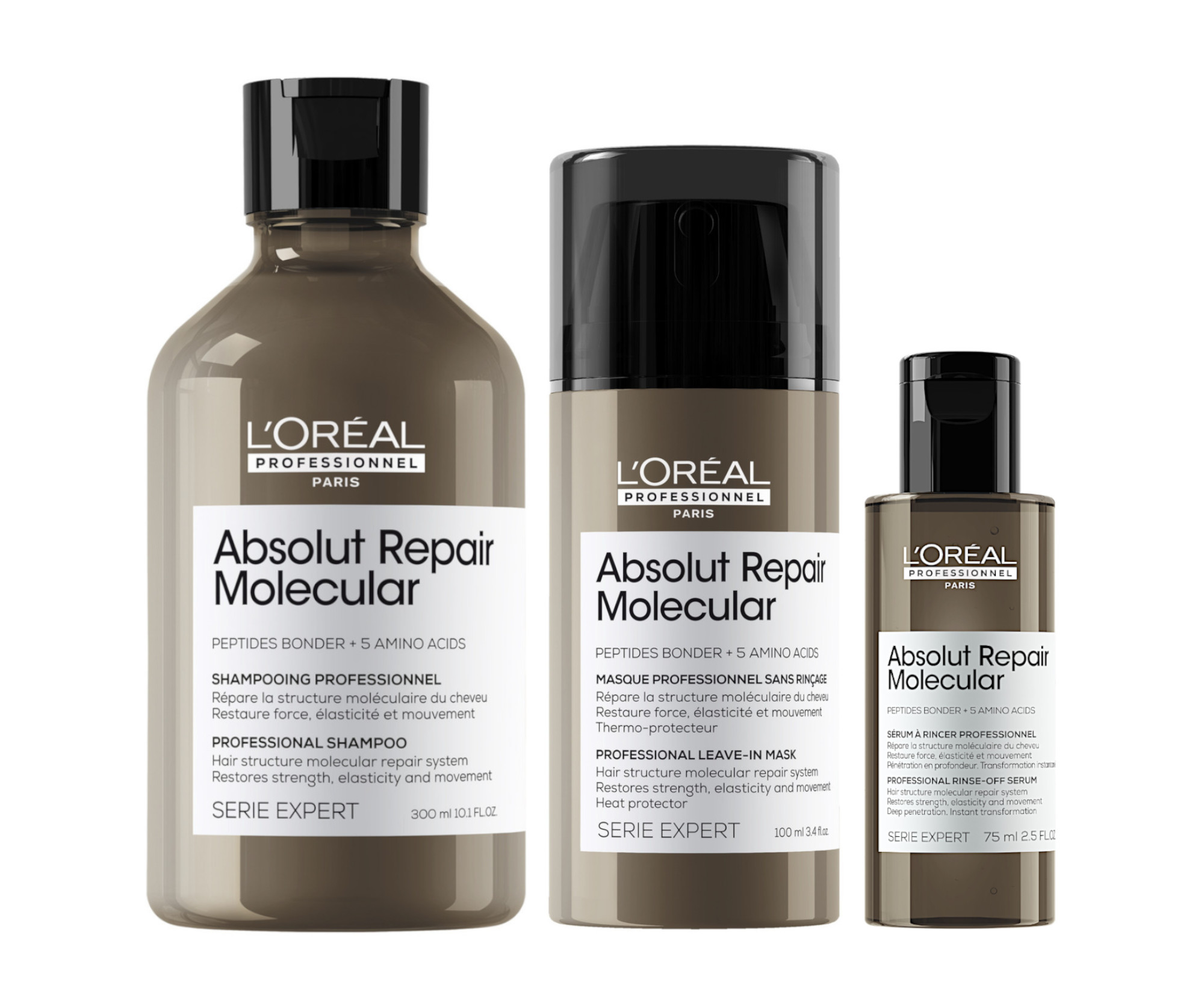 E-shop Sada pre poškodené vlasy Loréal Professionnel Absolut Repair Molecular + sérum 75 ml zadarmo - L’Oréal Professionnel + darček zadarmo