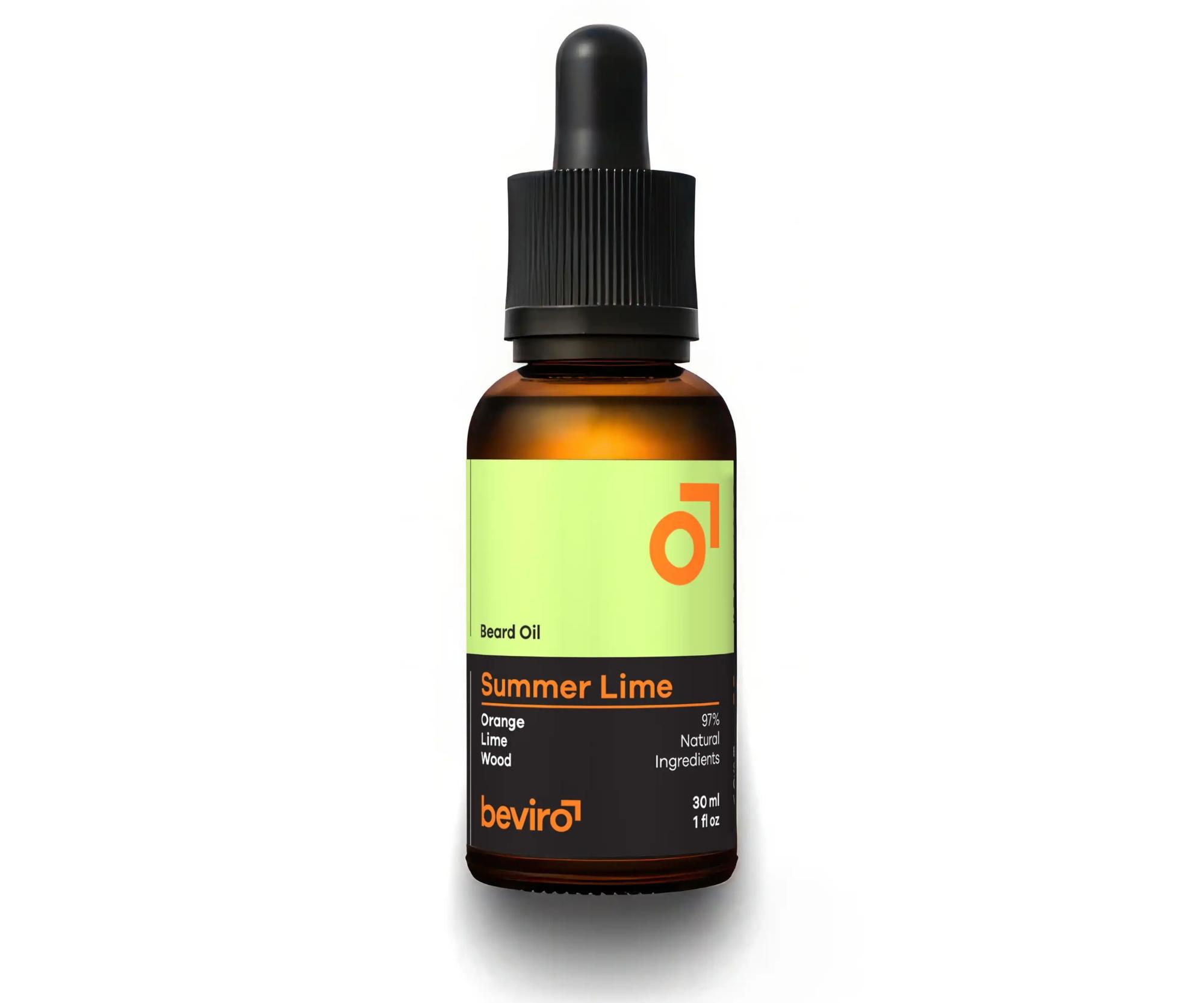 E-shop Olej na fúzy Beviro Beard Oil Summer Lime - 30 ml + darček zadarmo