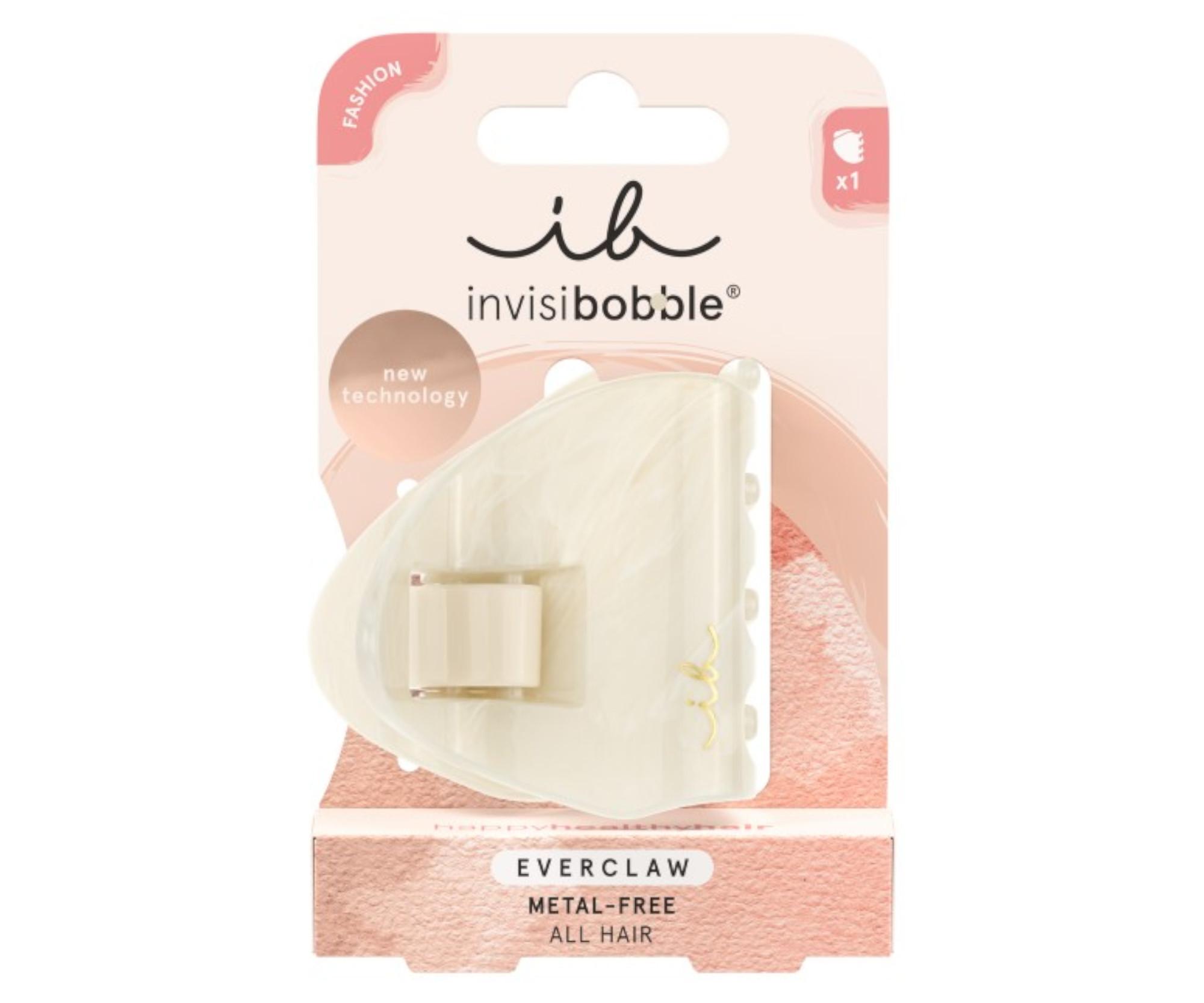 E-shop Škripec do vlasov Invisibobble Everclaw Evershine - krémový s mramorovým efektom + darček zadarmo