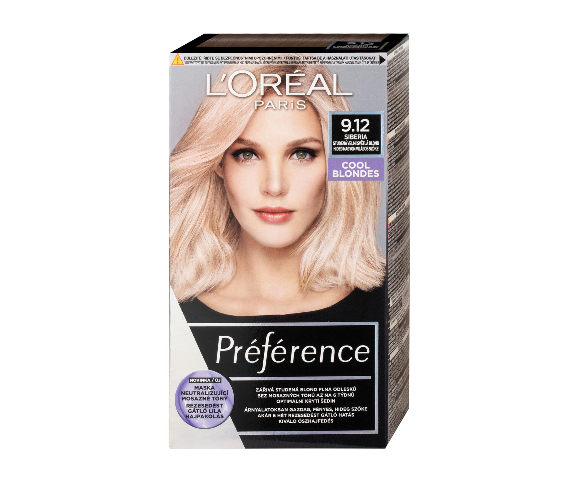 E-shop Permanentná farba Loréal Préférence 9.12 studená veľmi svetlá blond - L’Oréal Paris + darček zadarmo