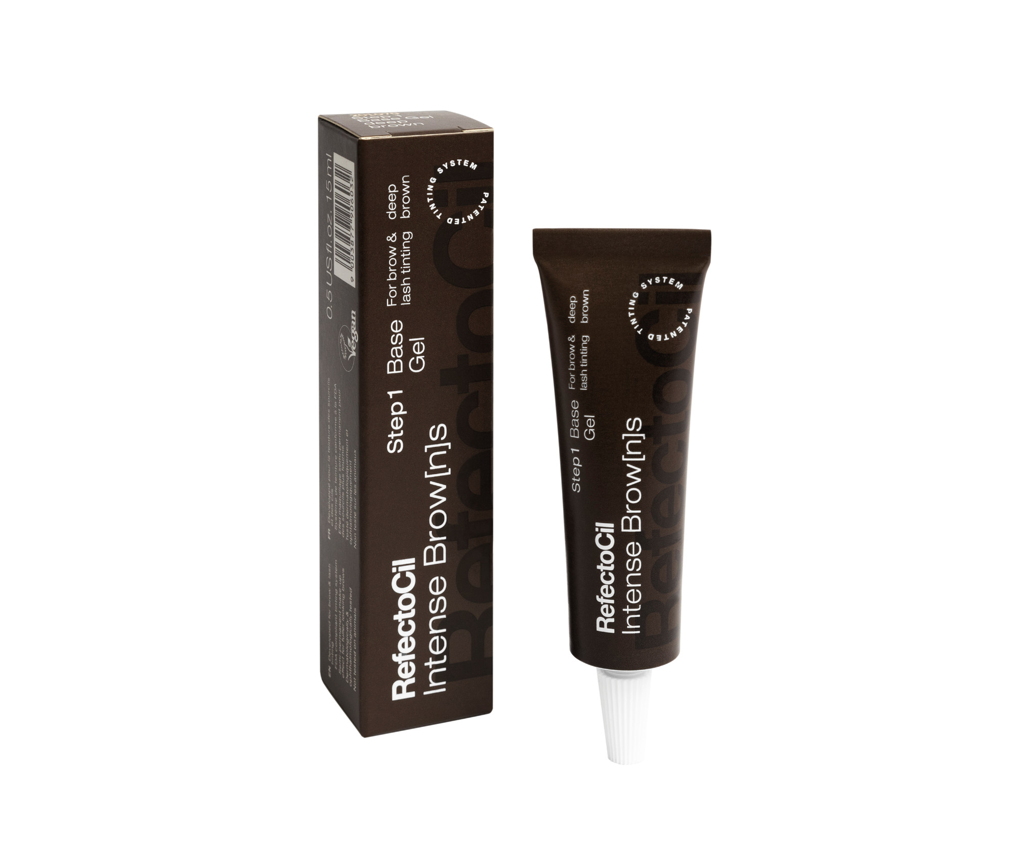 E-shop Gélová farba na riasy a obočie Refectocil Intense Browns Base Gel - tmavo hnedá, 15 ml (3245) + darček zadarmo