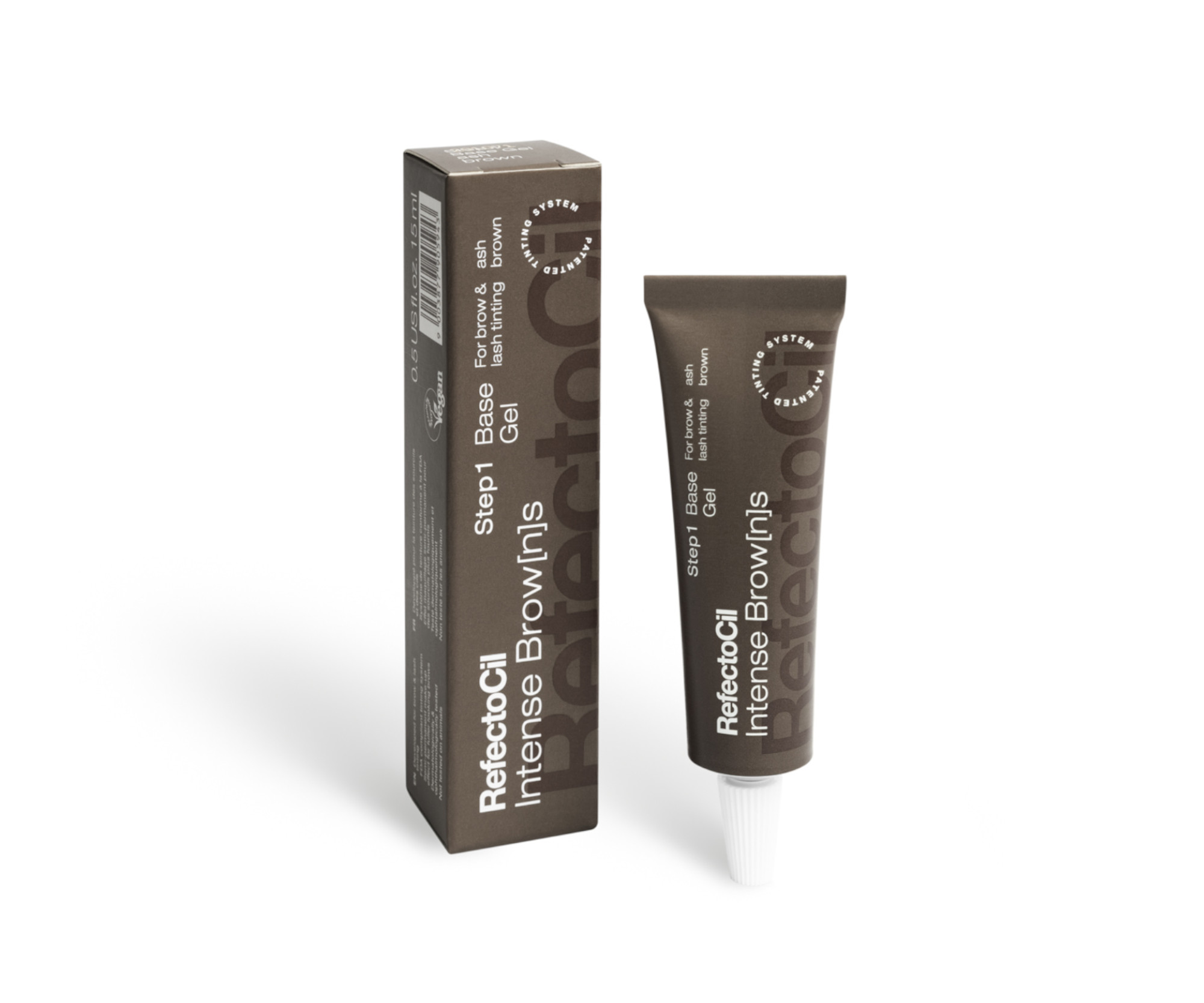 E-shop Gélová farba na riasy a obočie Refectocil Intense Browns Base Gel - popolavo hnedá, 15 ml (3255) + darček zadarmo