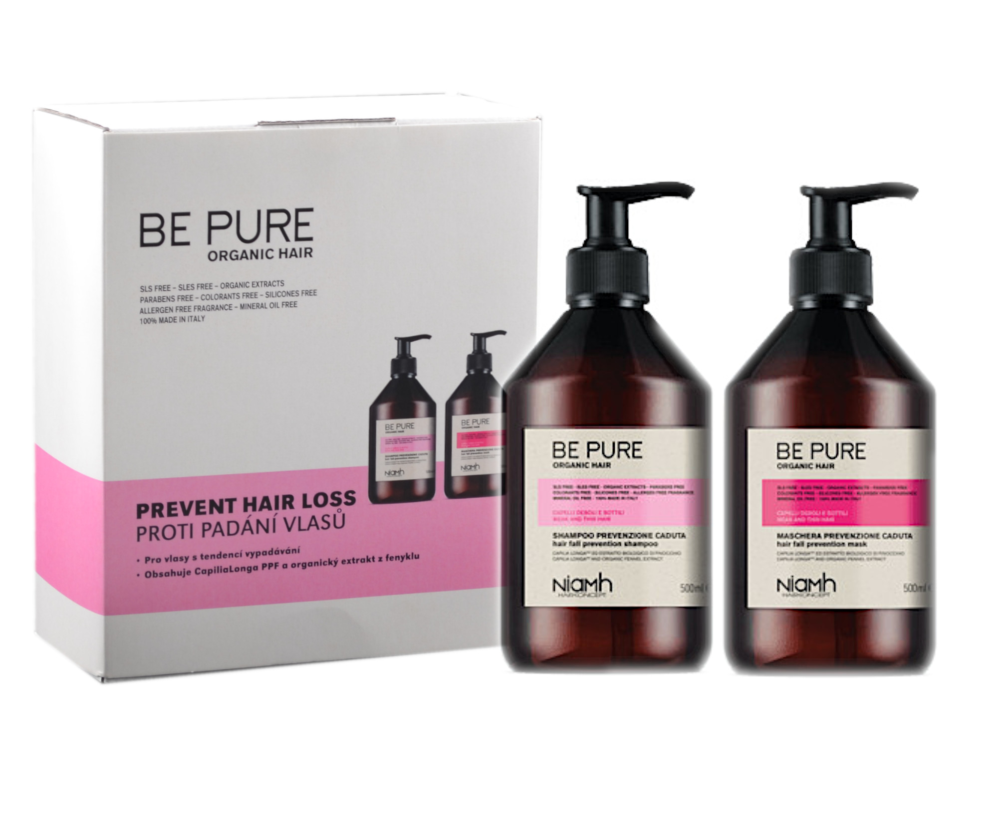 Darčeková sada proti vypadávaniu vlasov Niamh Be Pure Prevent Hair Loss (1348B) + darček zadarmo