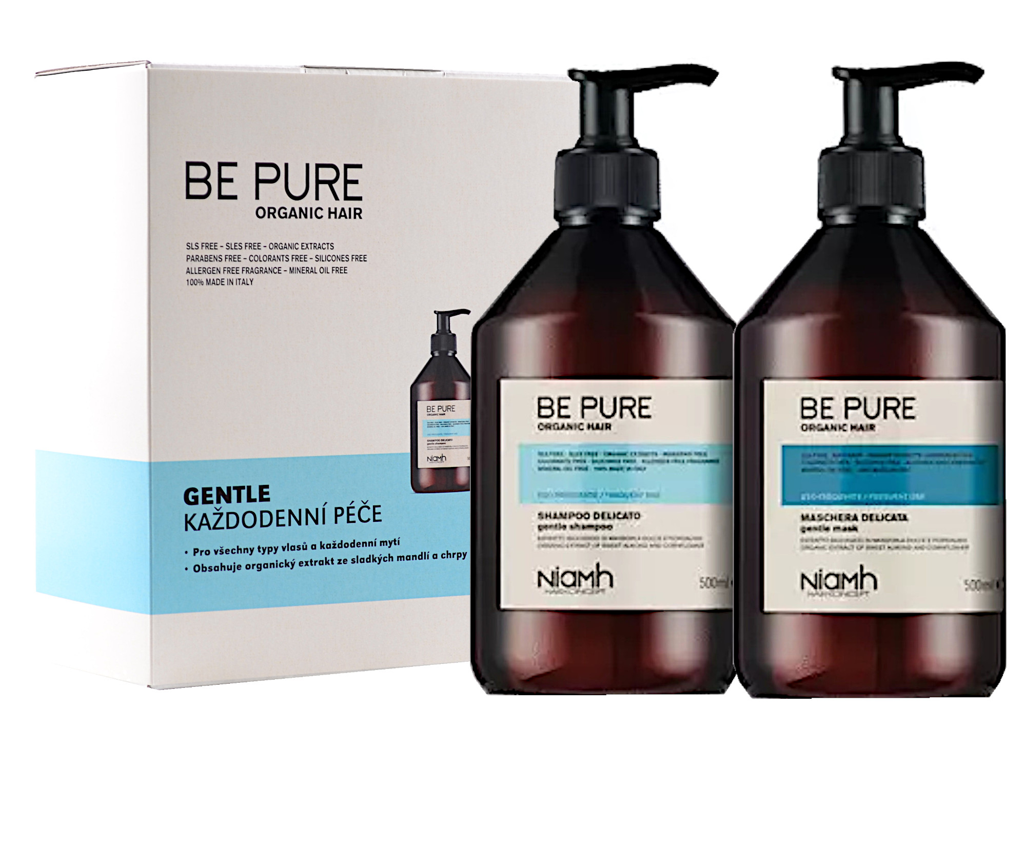 E-shop Darčeková sada pre každodennú starostlivosť o vlasy Niamh Be Pure Gentle (1361B) + darček zadarmo