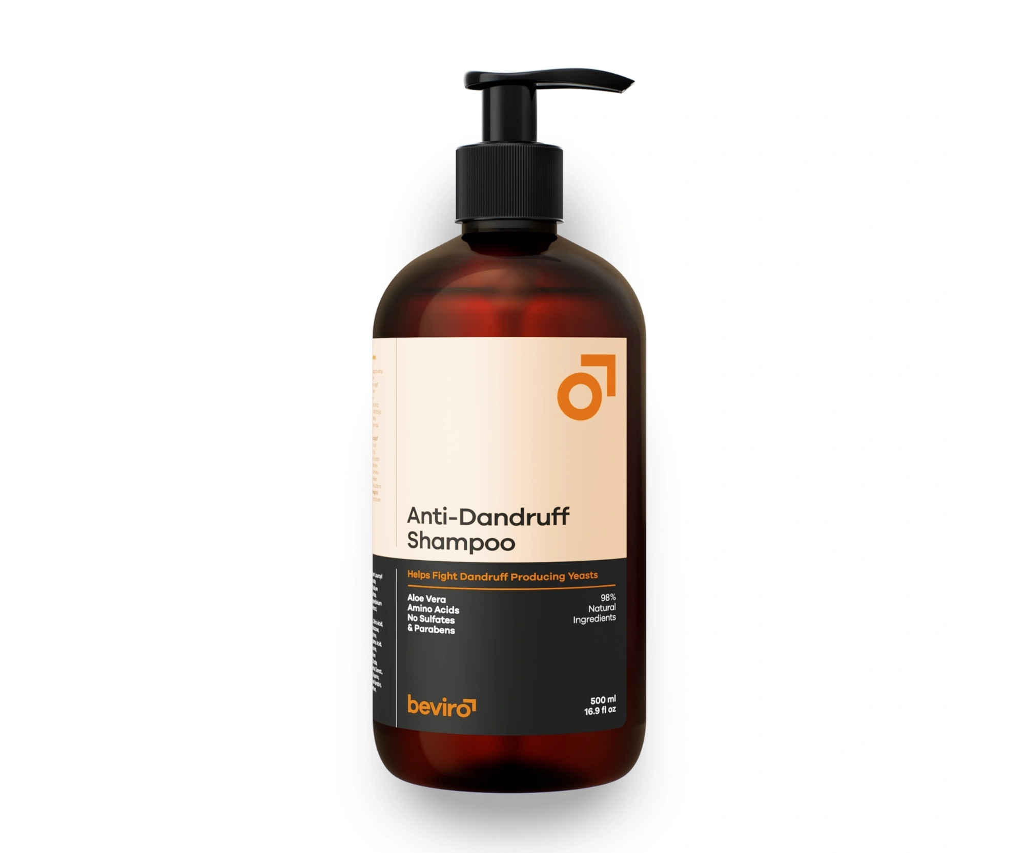 E-shop Prírodný šampón pre mužov proti lupinám Beviro Anti-Dandruff Shampoo - 500 ml (BV319) + darček zadarmo