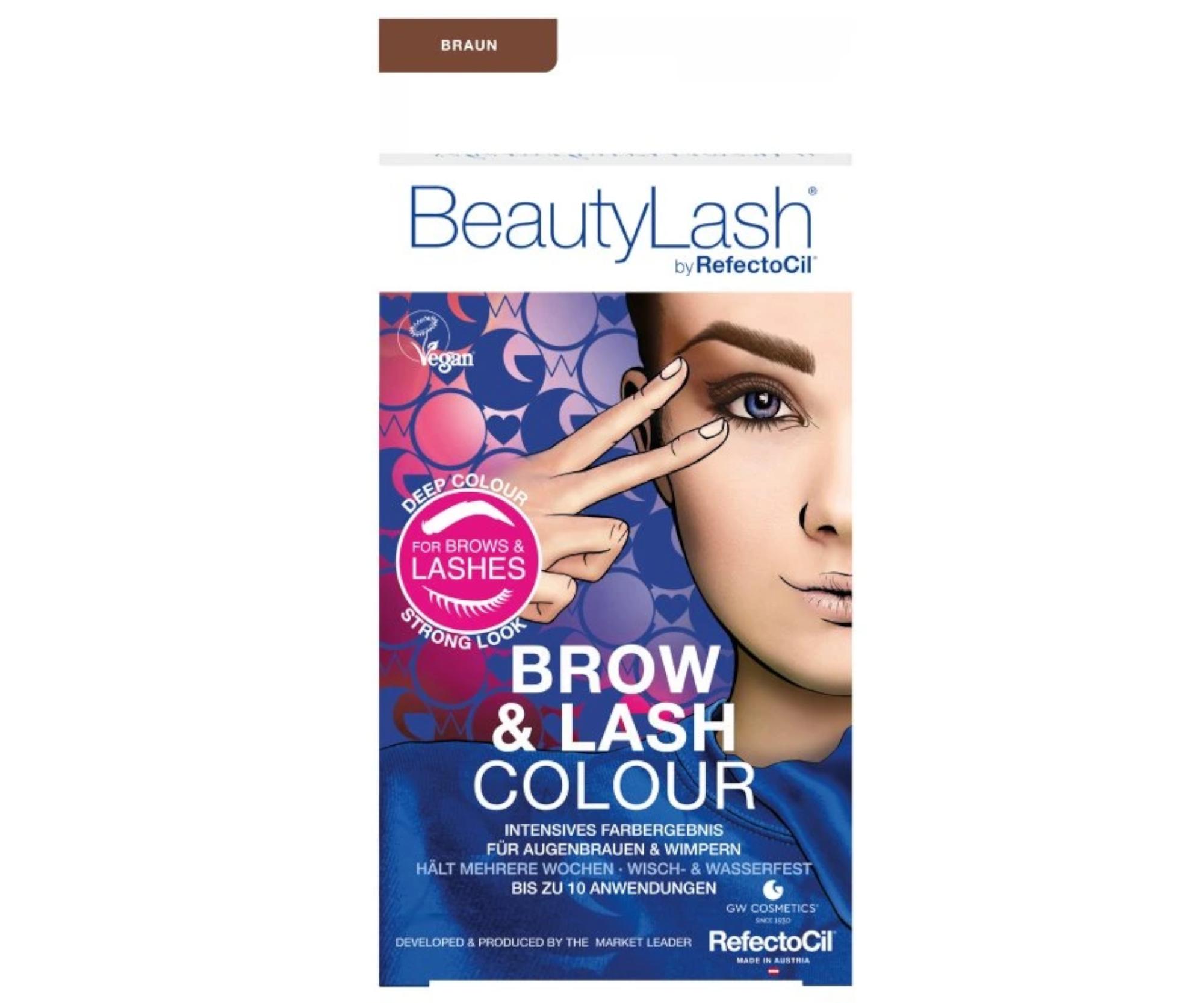 E-shop Sada na farbenie obočia a rias RefectoCil BeautyLash Brow a Lash Colour - hnedá + darček zadarmo