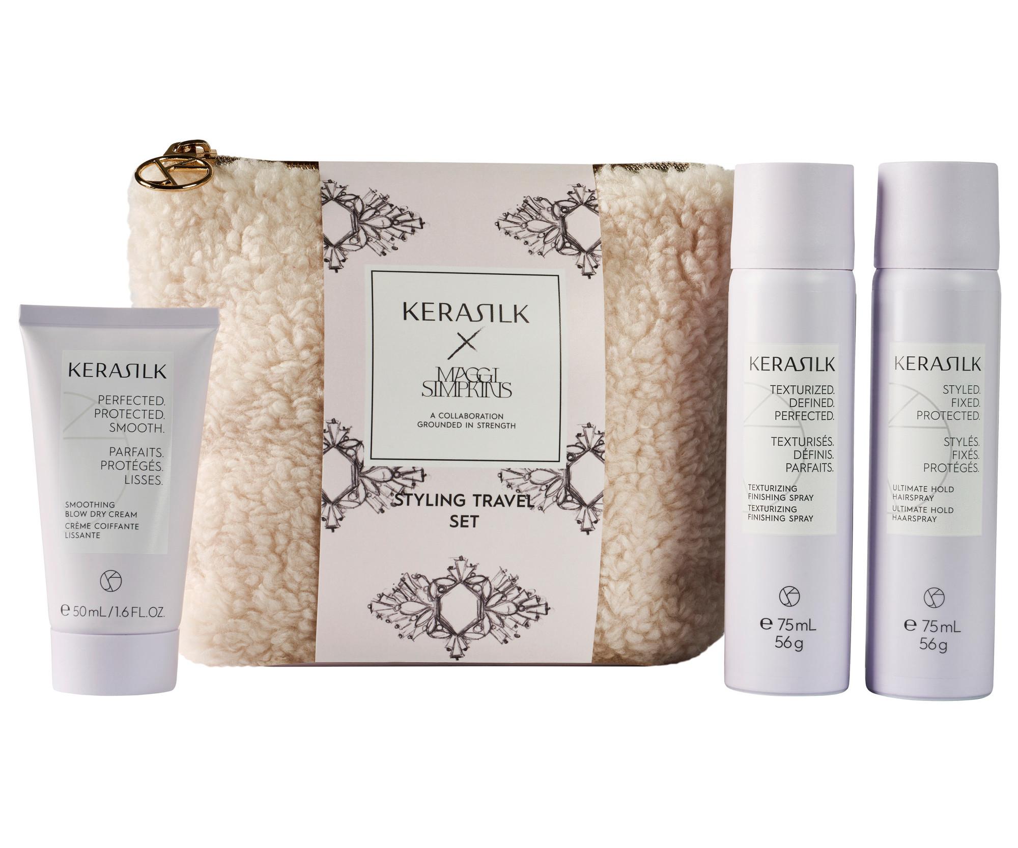 E-shop Cestovná sada na finálnu úpravu účesu Kerasilk Styling Travel Set + kozmetická taštička zadarmo + darček zadarmo