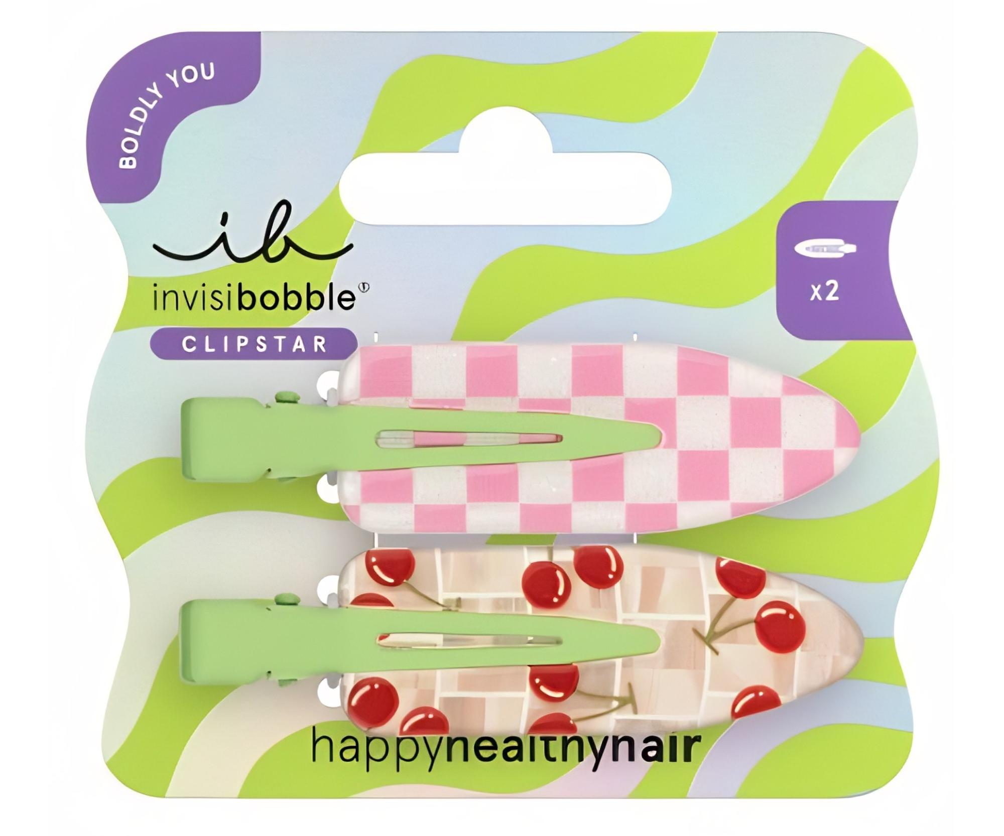 E-shop Ozdobné klipsy do vlasov Invisibobble Clipstar Cherry Topping - 2 ks + darček zadarmo