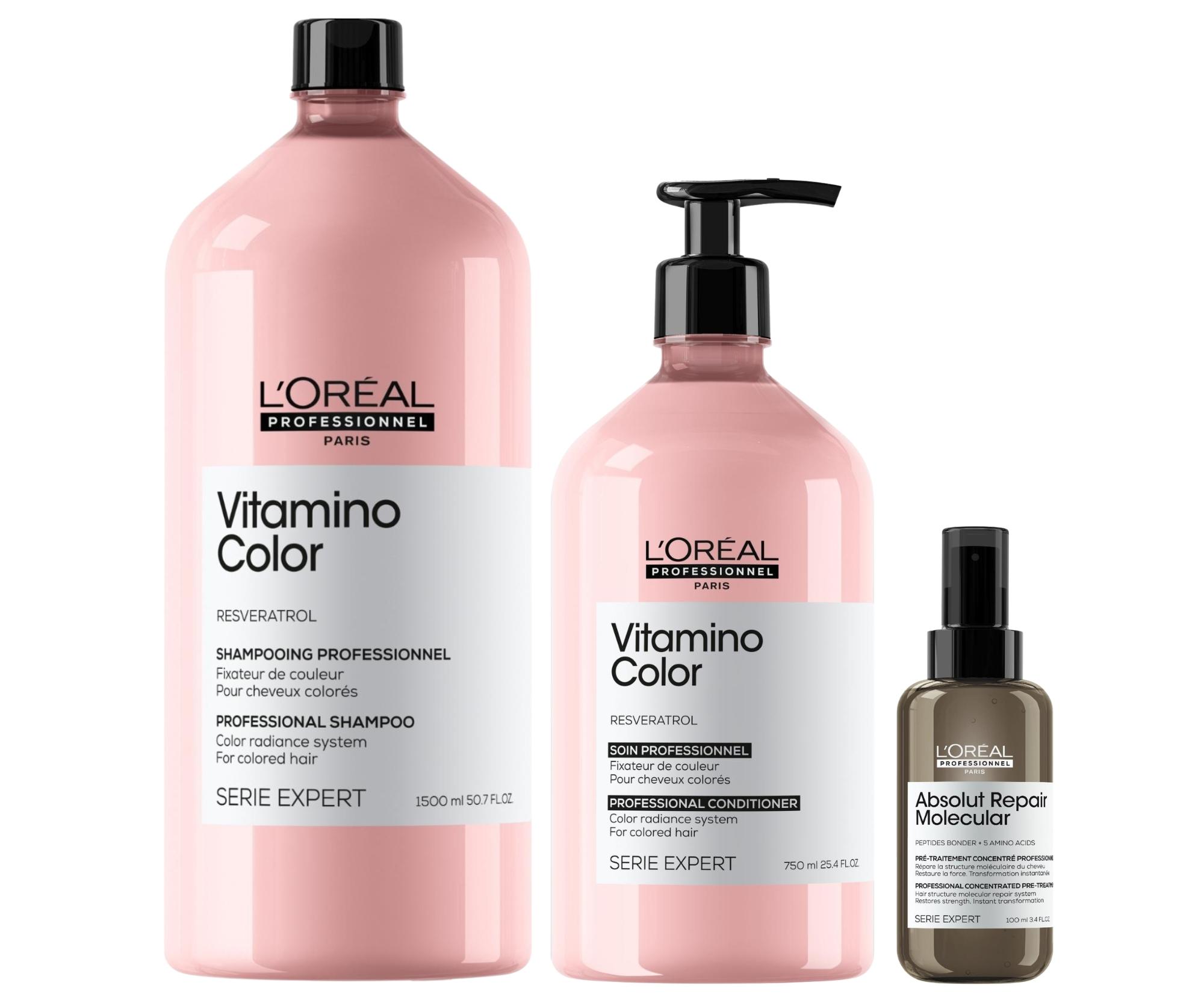 E-shop Sada pre žiarivú farbu vlasov Loréal Professionnel Vitamino Color + prípravná starostlivosť 100 ml zadarmo - L’Oréal Professionnel + darček zadarmo