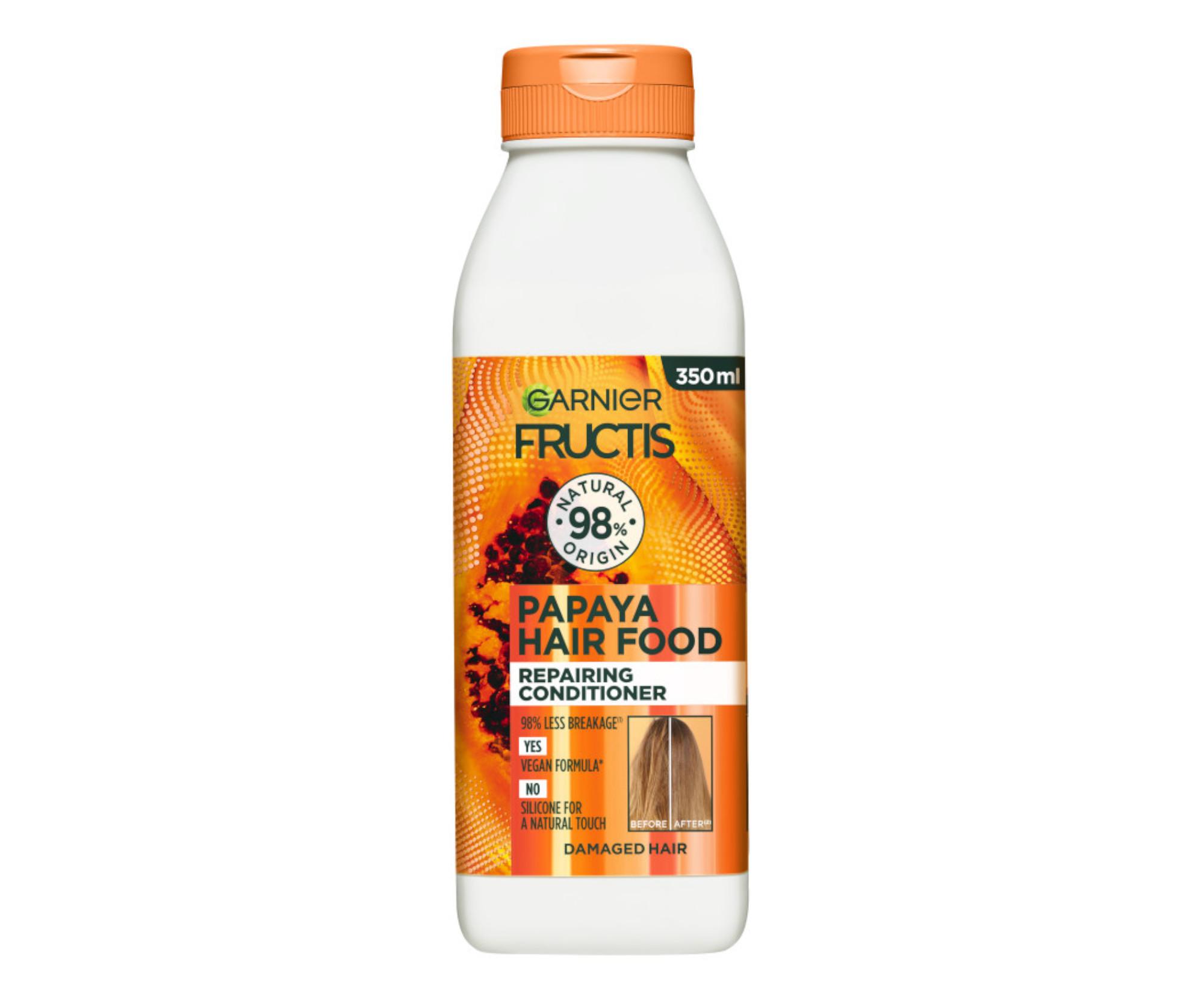 E-shop Regeneračný kondicionér pre poškodené vlasy Garnier Fructis Papaya Hair Food - 350 ml + darček zadarmo