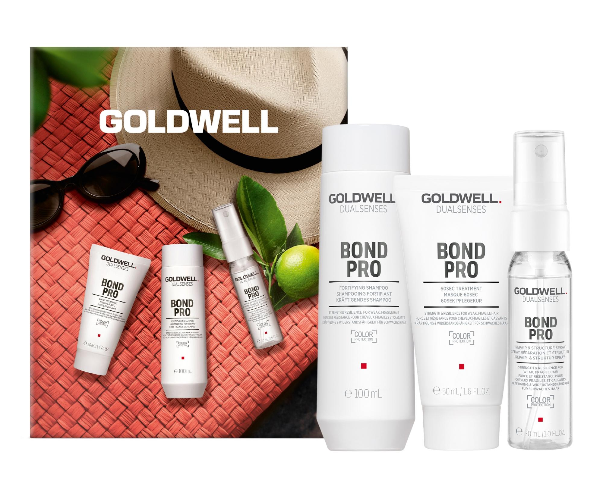 E-shop Darčeková sada pre slabé a krehké vlasy Goldwell Dualsenses Bond Pro Travel Set + darček zadarmo