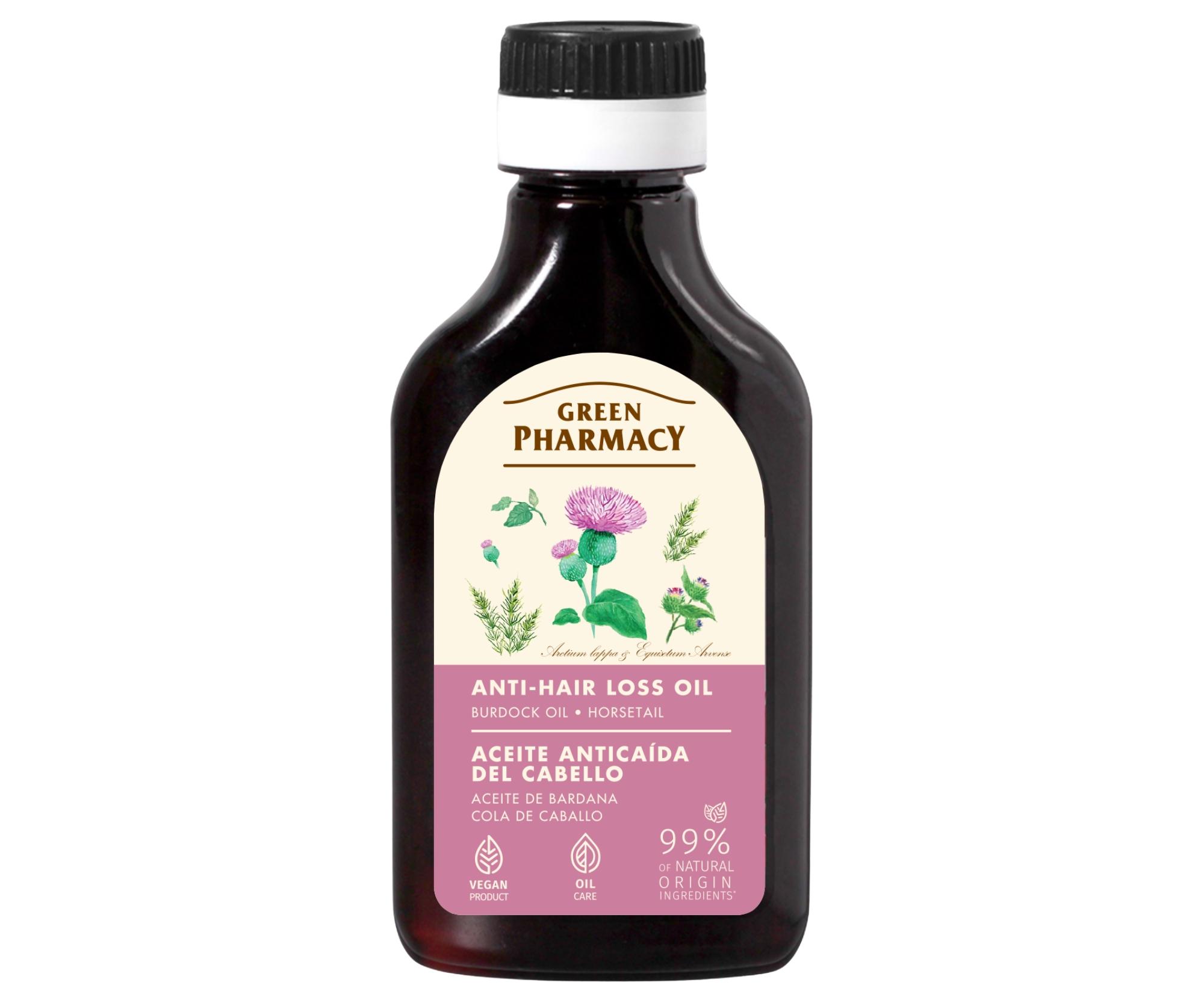 E-shop Olej proti vypadávaniu vlasov s lopúchovým olejom a prasličkou Green Pharmacy Anti-Hair Loss Oil - 100 ml
