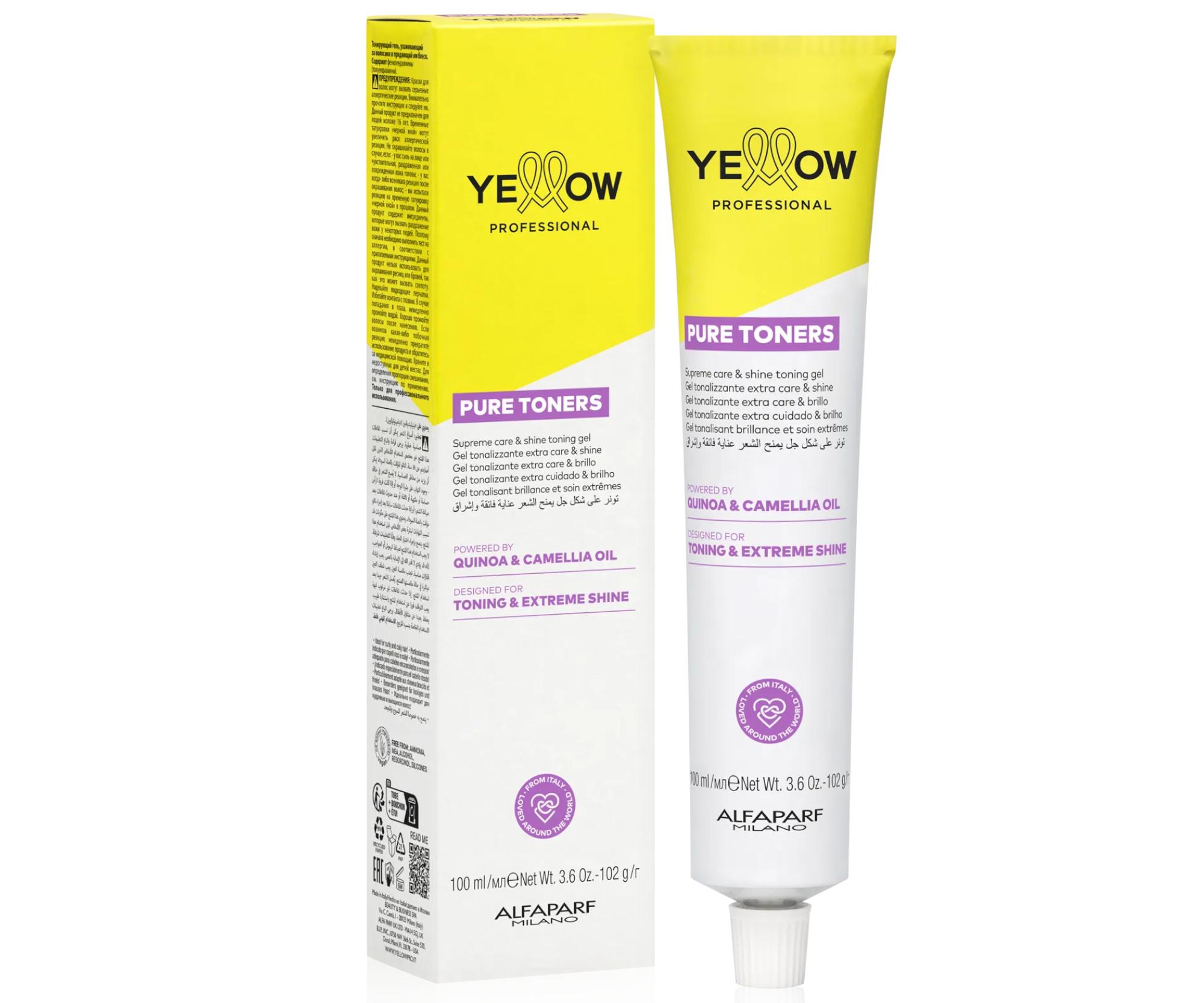 E-shop Tónovacia farba na zosvetlené vlasy Yellow Professional Pure Toners 100 ml - odtieň .17 Dusty Grey - púdrový šedý + darček zadarmo