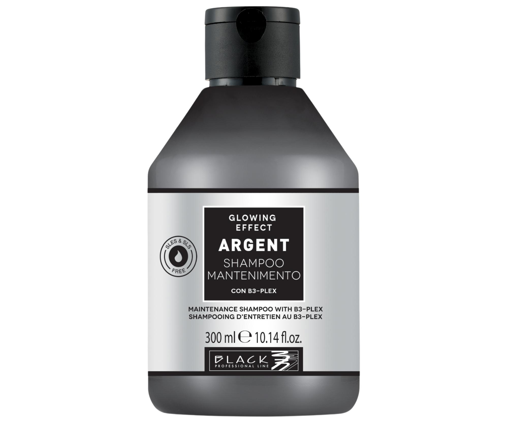 E-shop Šampón pre poškodené a lámavé vlasy Black Professional Argent Glowing Effect Shampoo - 300 ml + darček zadarmo