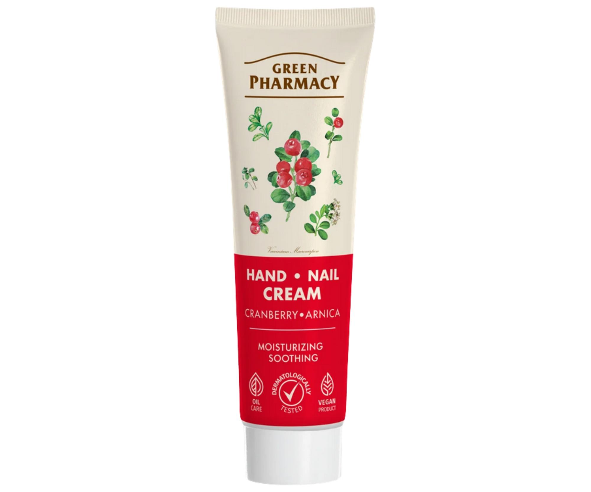 E-shop Krém na ruky a nechty s brusnicou a arnikou Green Pharmacy Hand And Nail Cream Cranberry - 100 ml